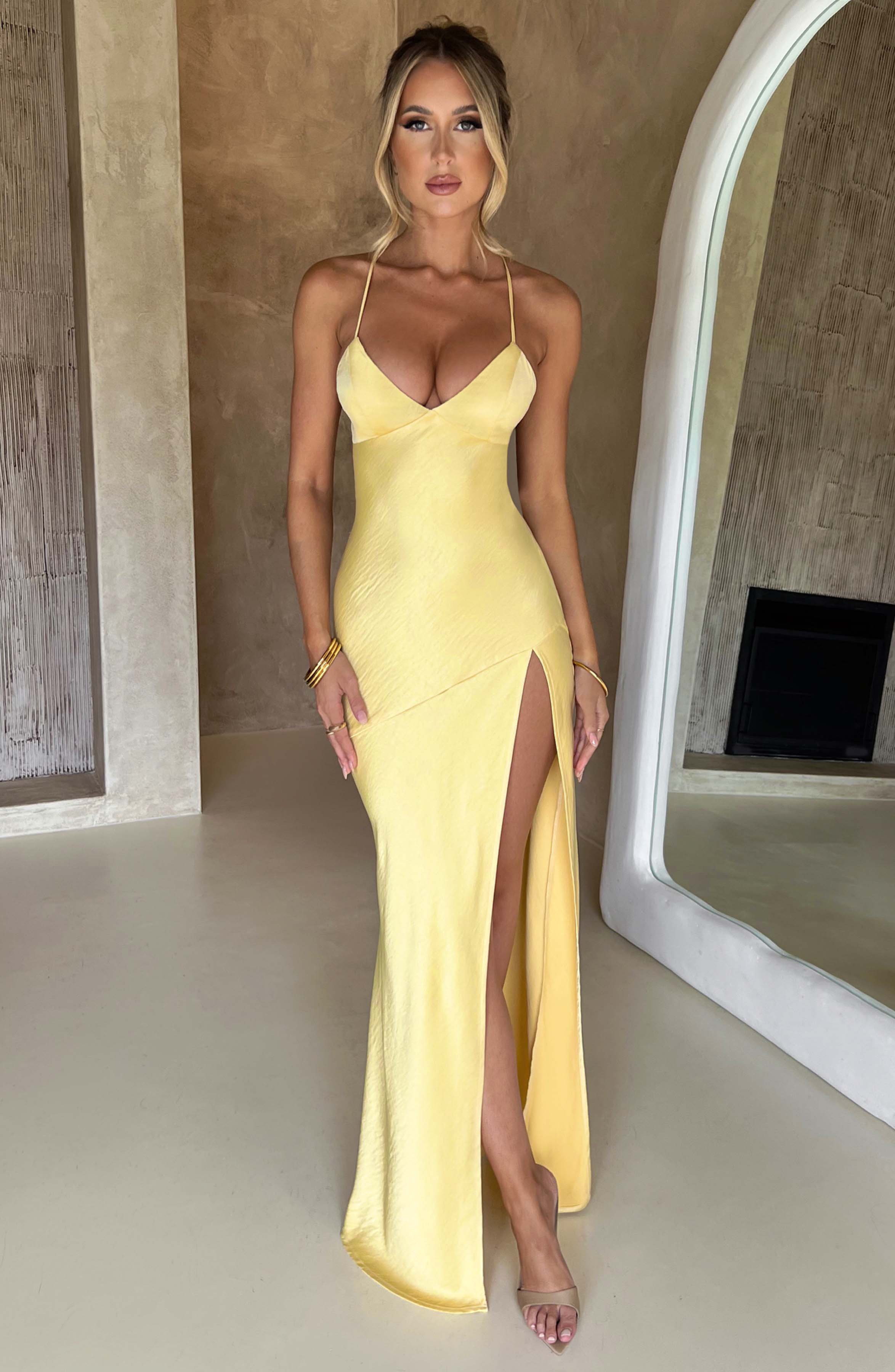 minilena Isobel Maxi Dress Lemon