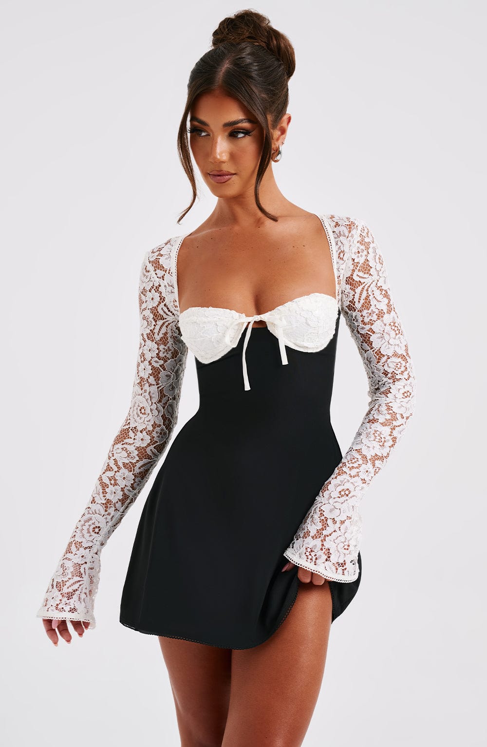 minilena Jacinta Mini Dress Black/White