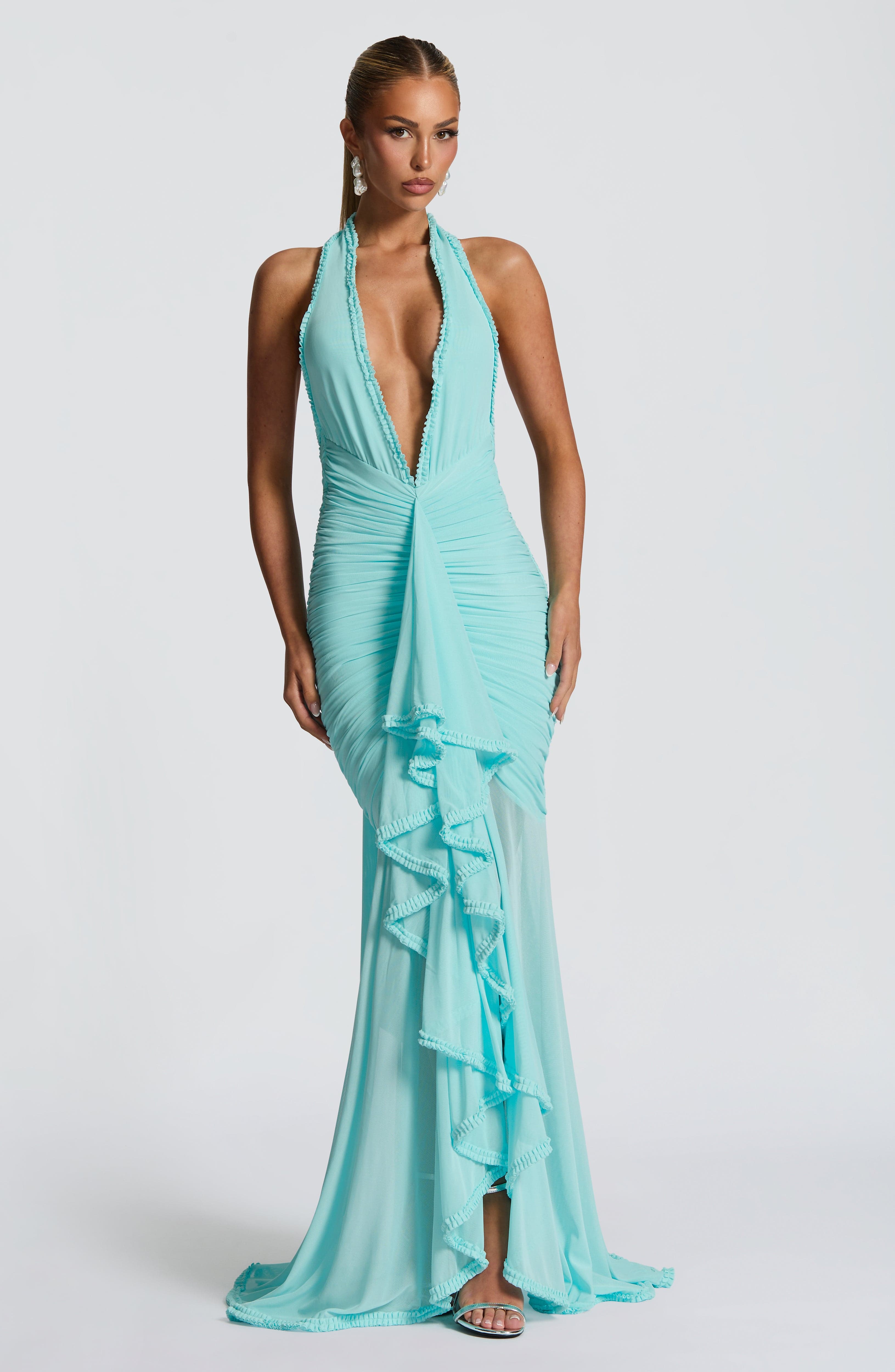 minilena Janessa Maxi Dress Aqua