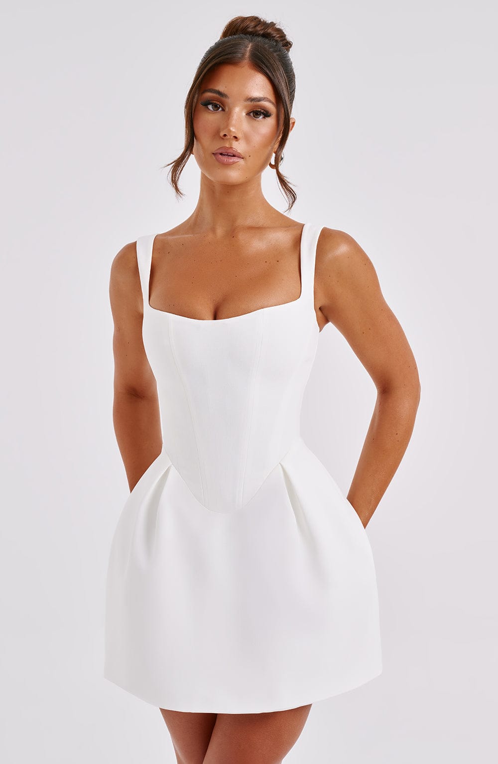minilena Janiyah Mini Dress Ivory