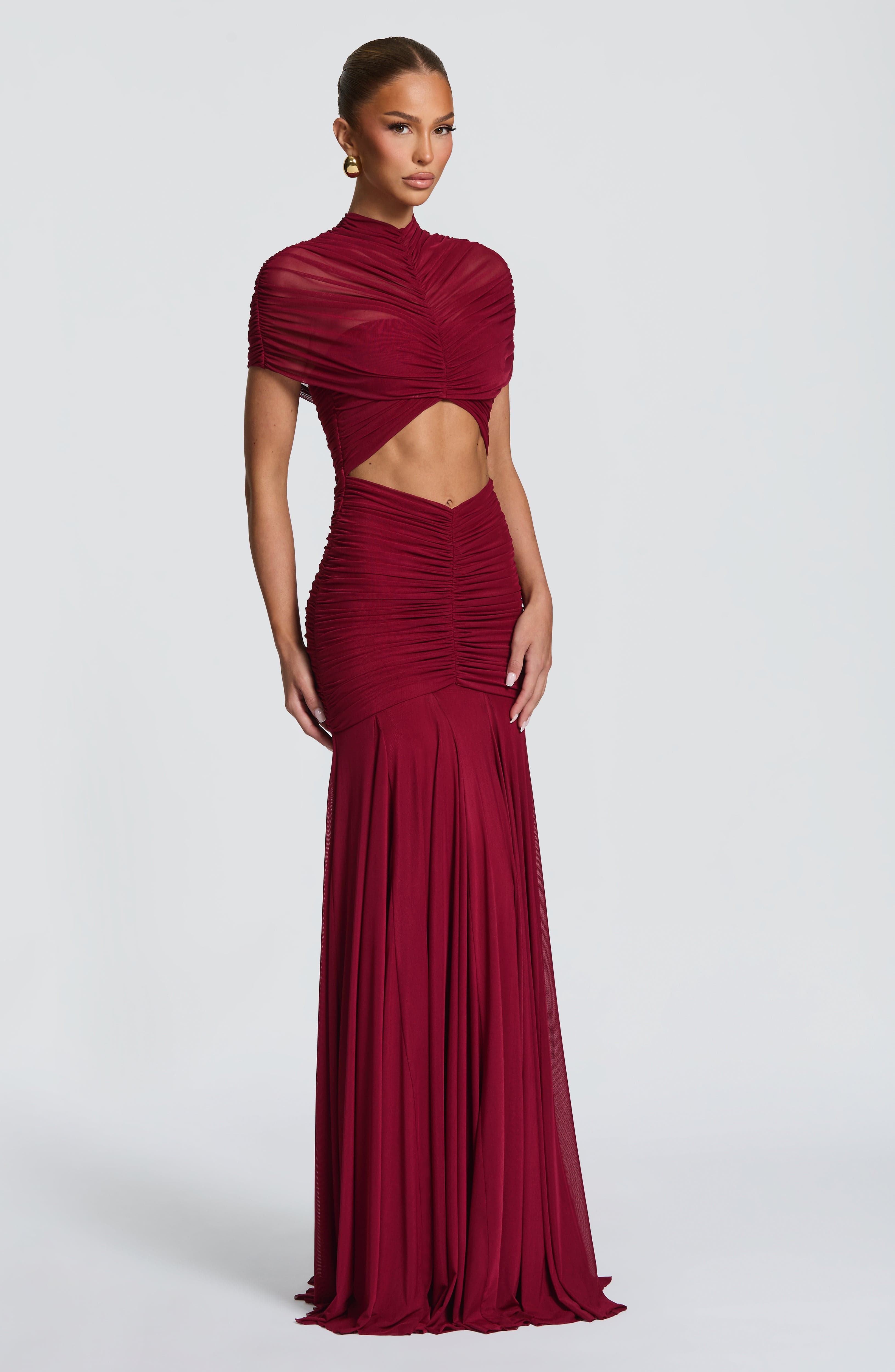 minilena Jaya Maxi Dress Burgundy