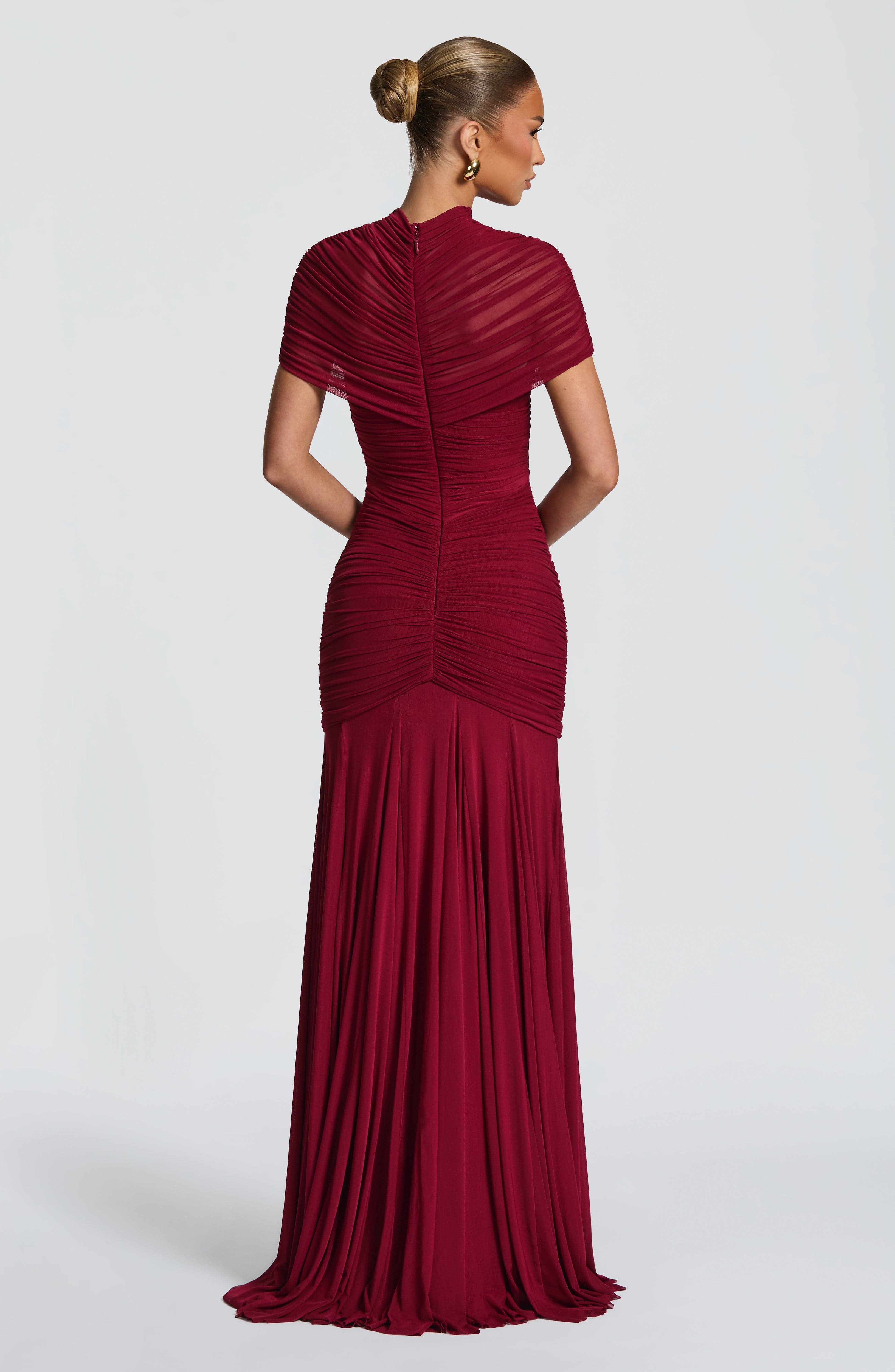 minilena Jaya Maxi Dress Burgundy