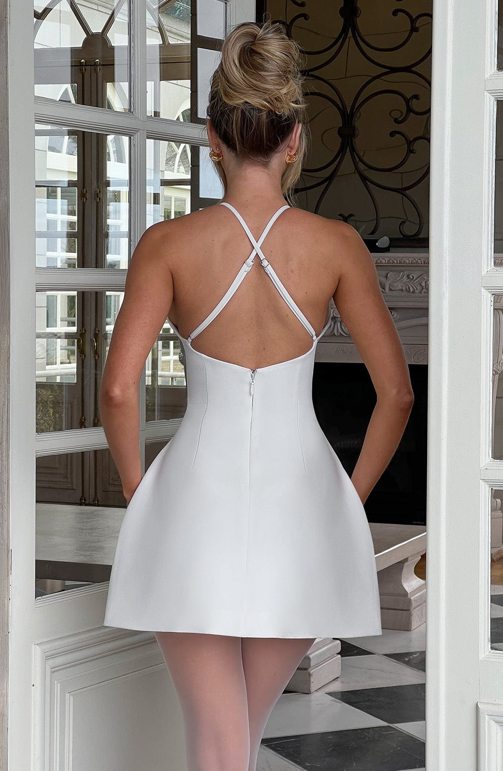 minilena Jayne Mini Dress Ivory