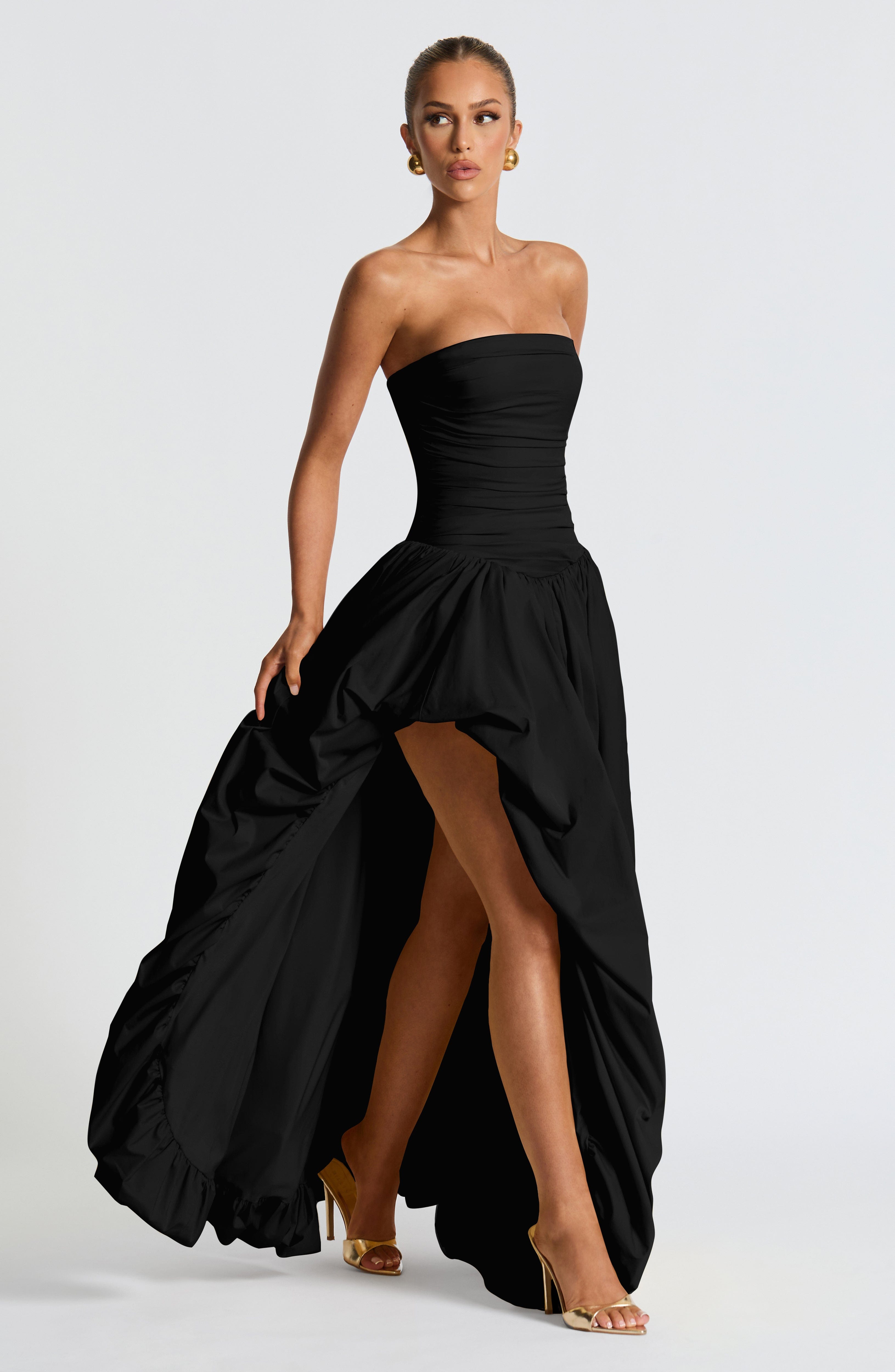 minilena Jillian Maxi Dress Black