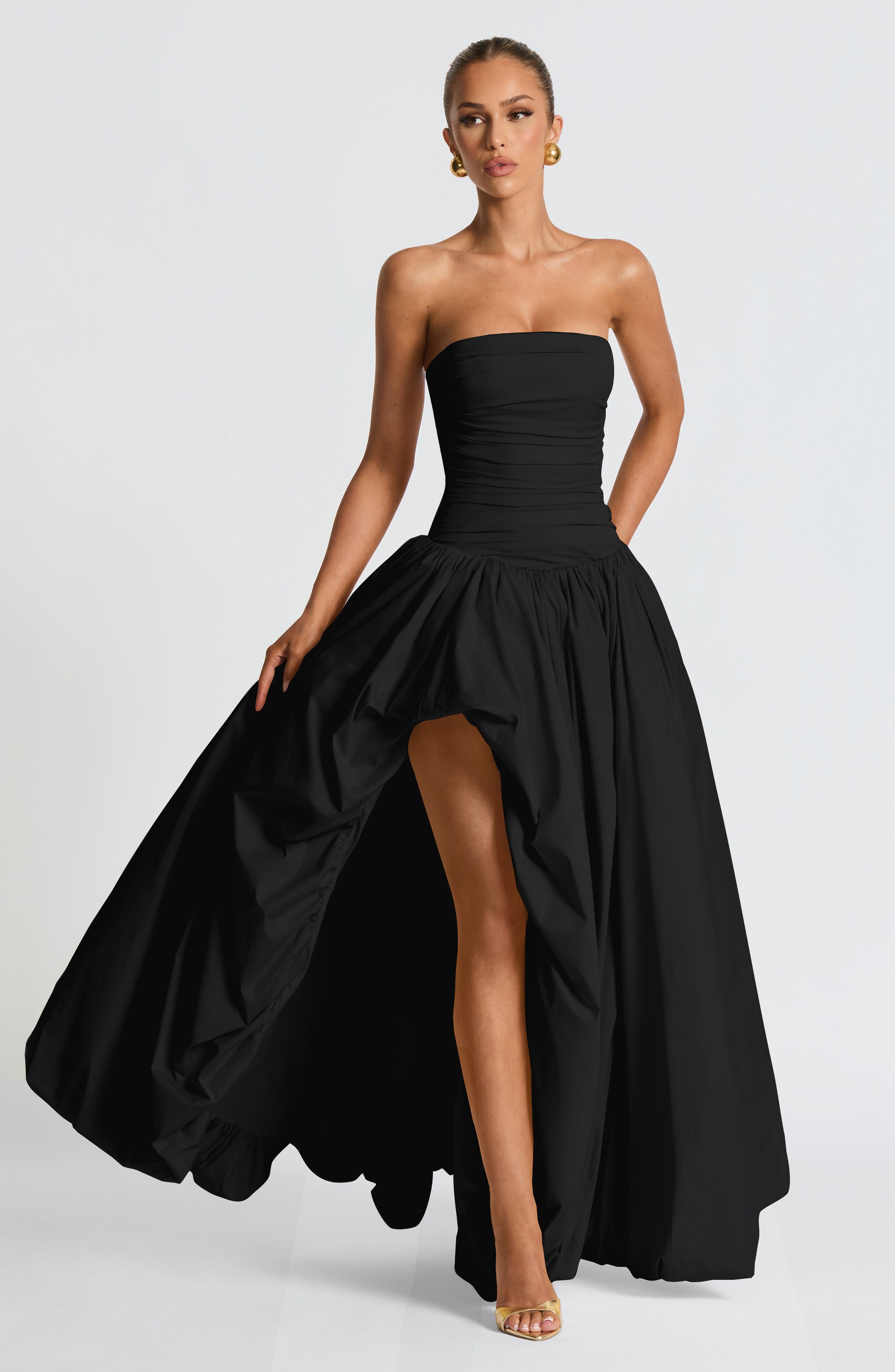 minilena Jillian Maxi Dress Black
