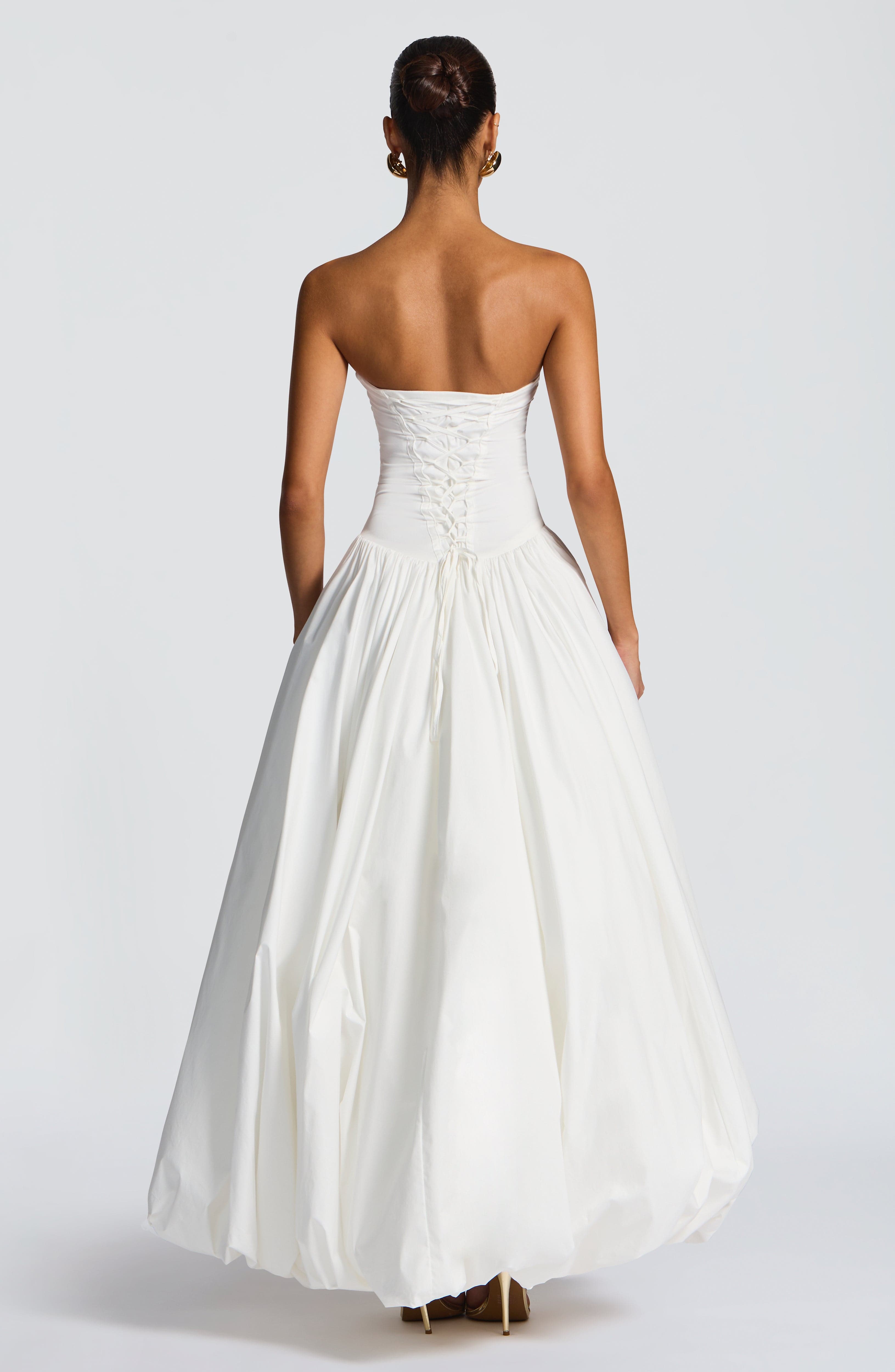 minilena Jillian Maxi Dress Ivory
