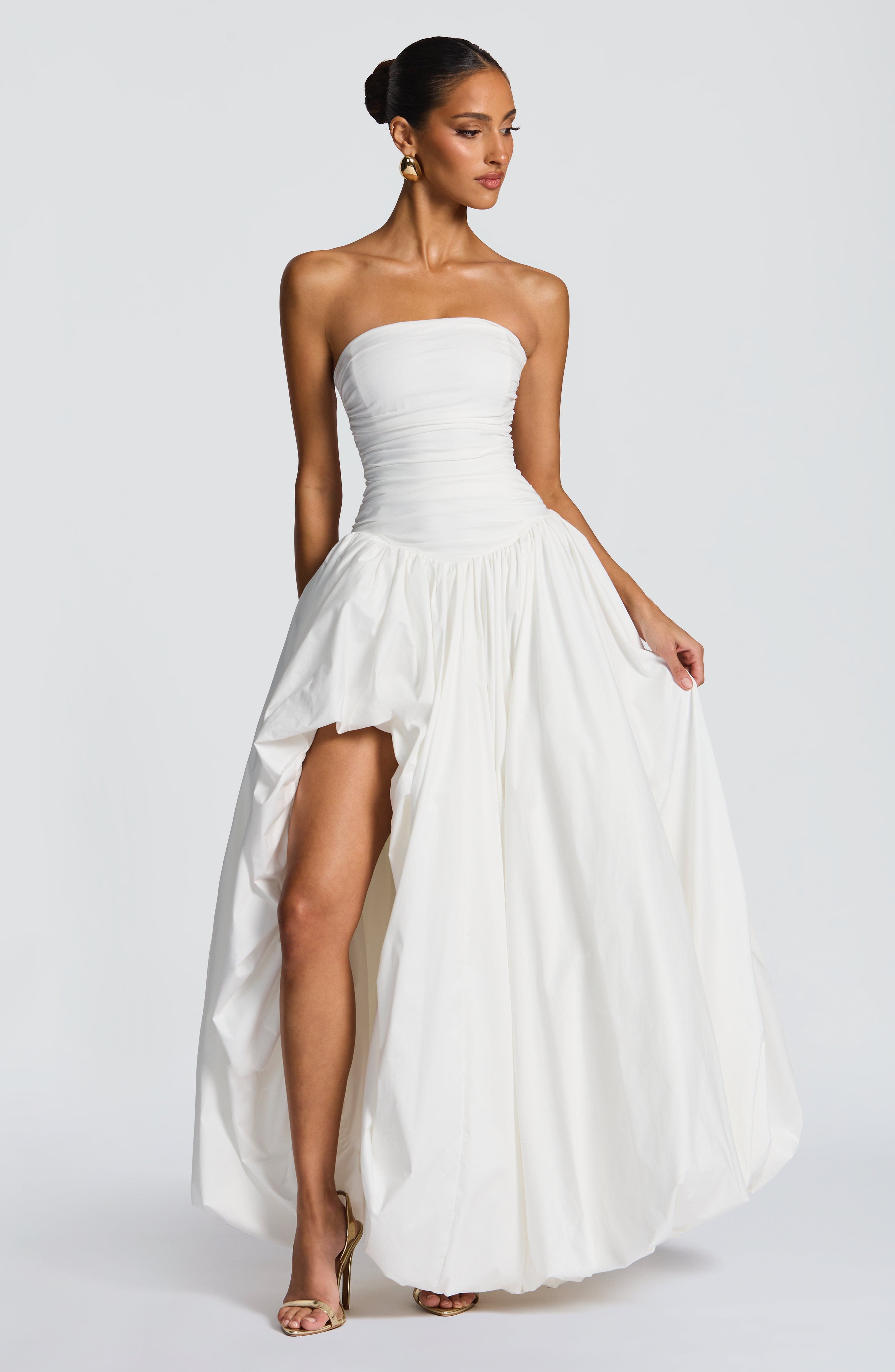 minilena Jillian Maxi Dress Ivory