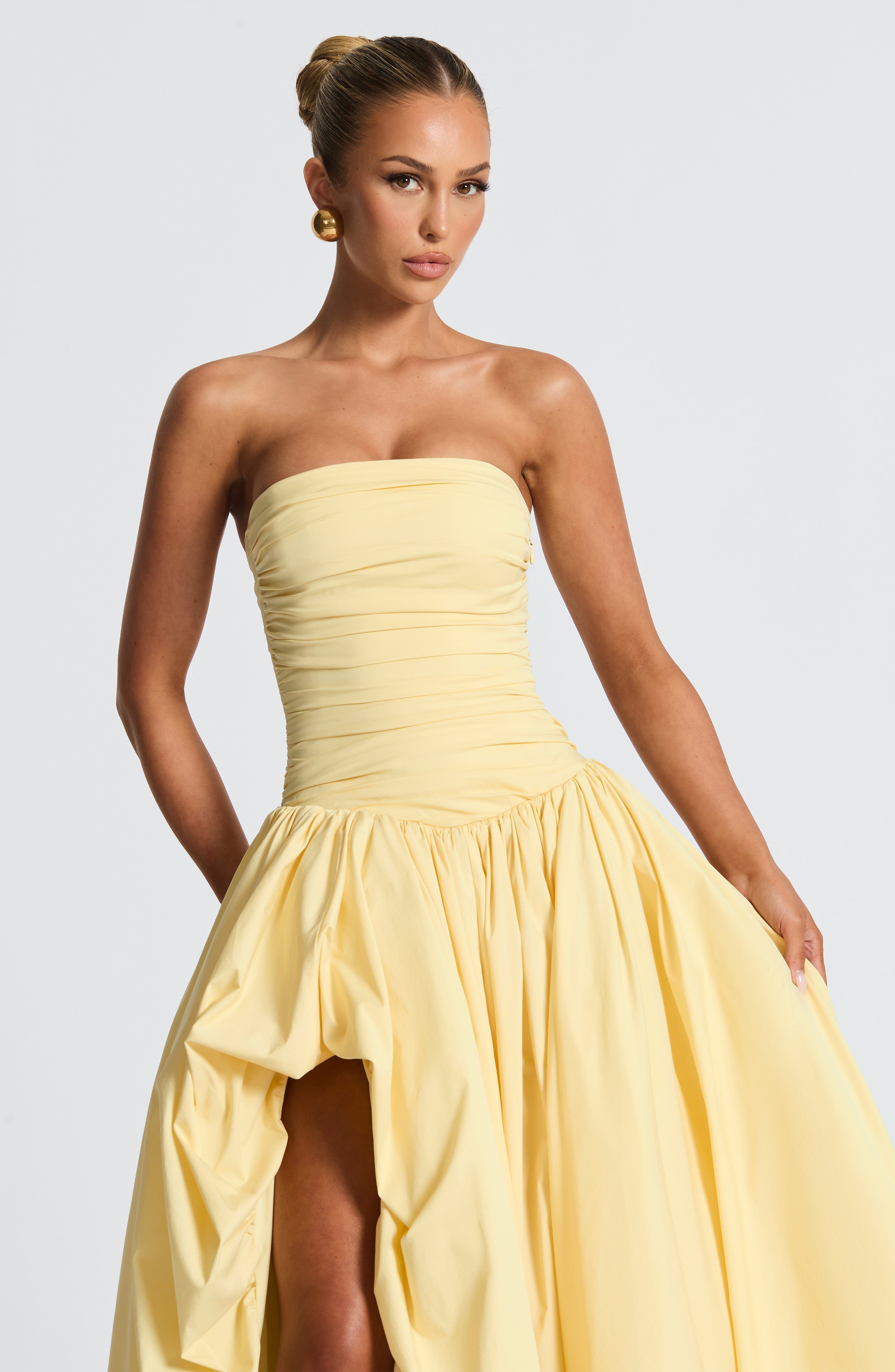 minilena Jillian Maxi Dress Lemon