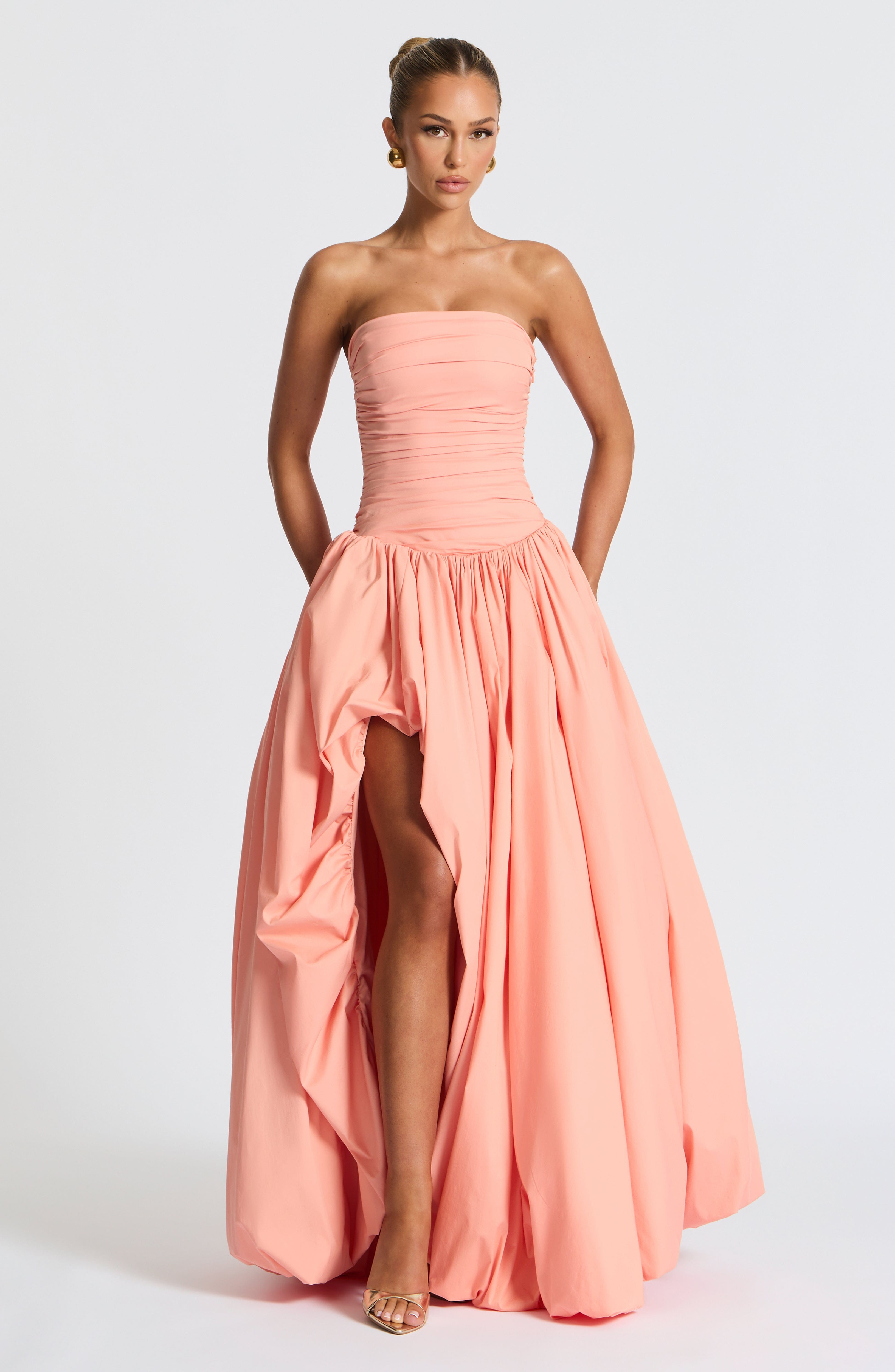 minilena Jillian Maxi Dress Peach