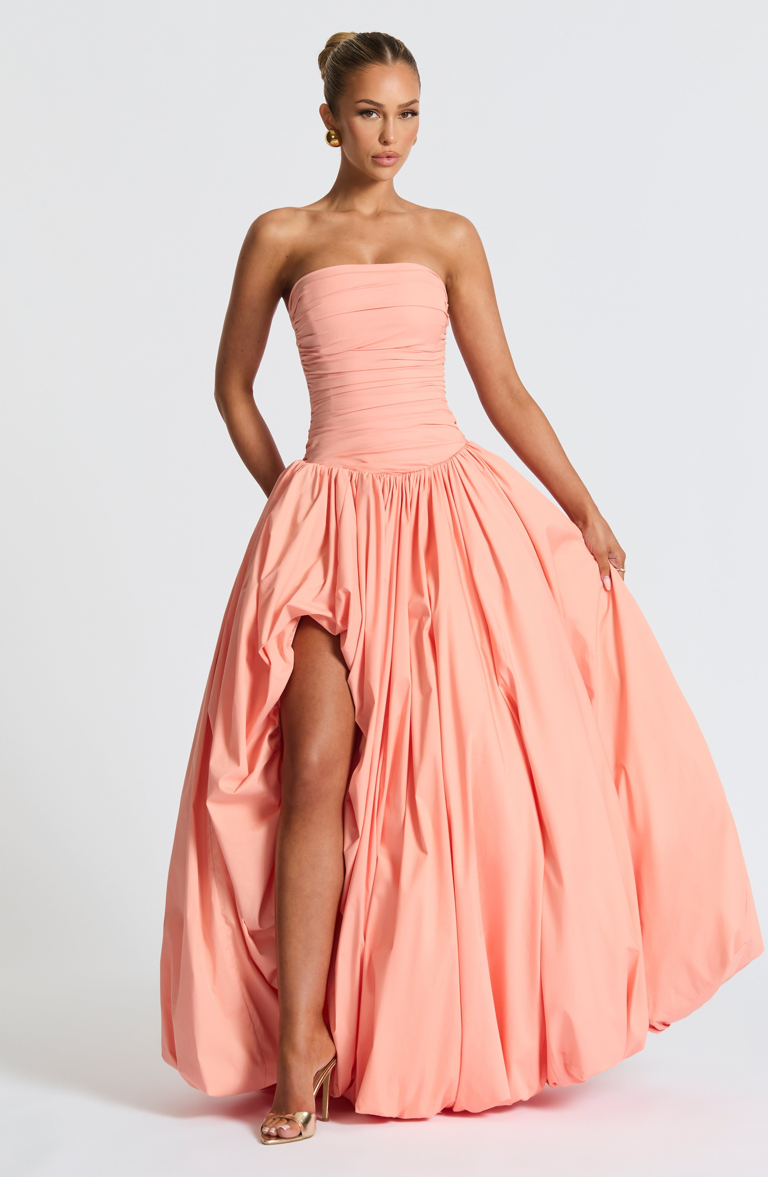 minilena Jillian Maxi Dress Peach