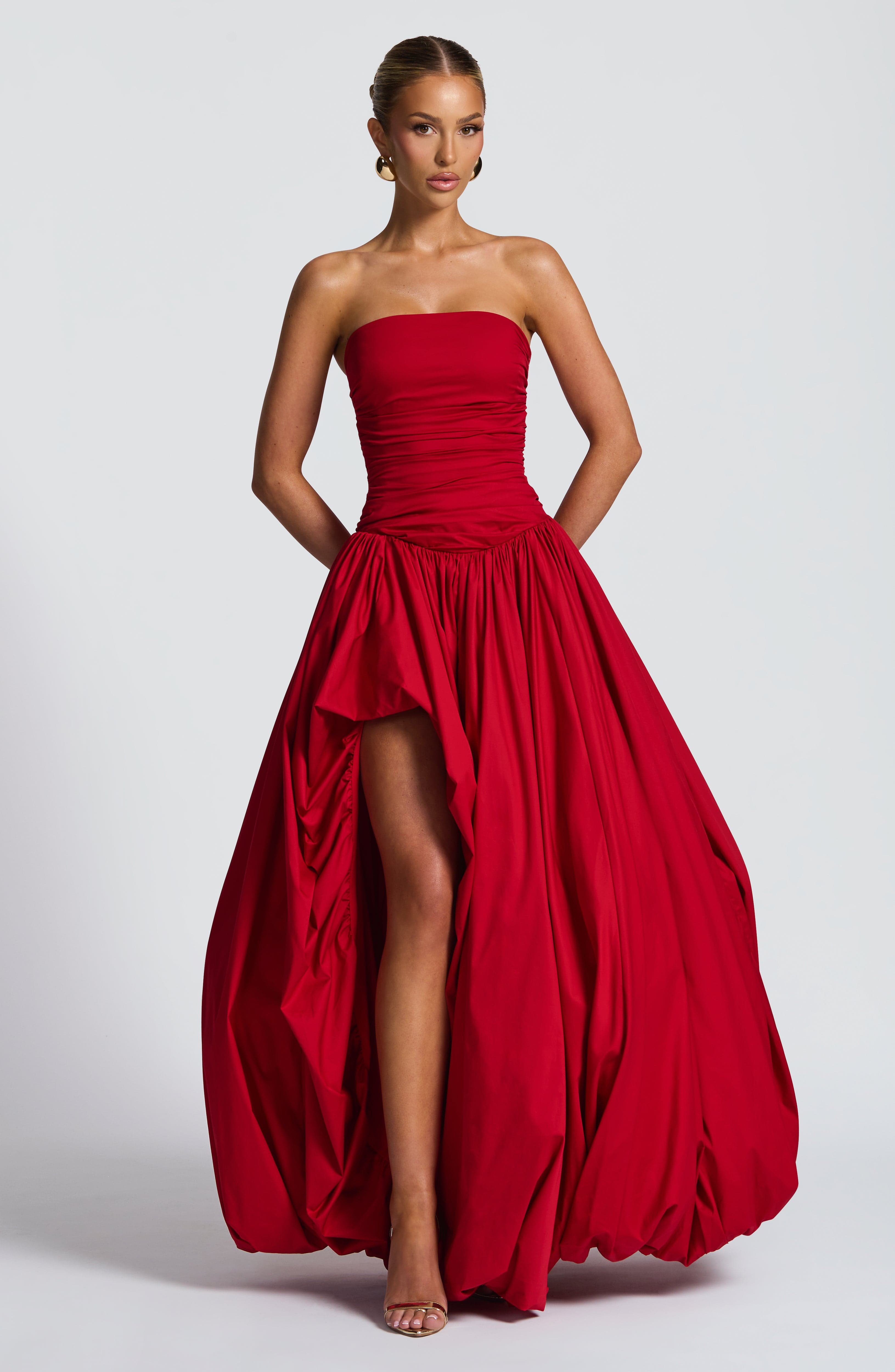 minilena Jillian Maxi Dress Red