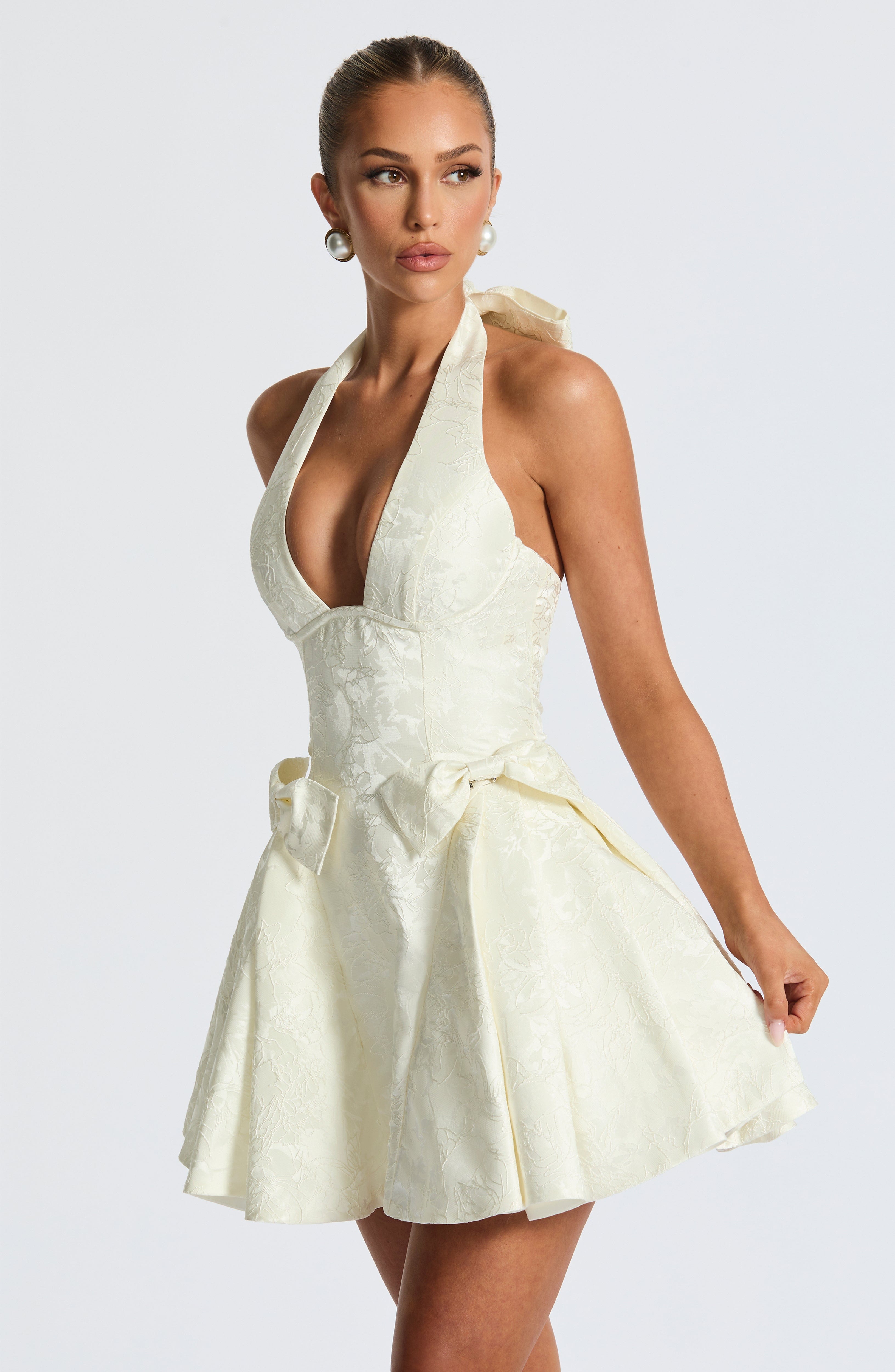 minilena Jocelyn Mini Dress Ivory