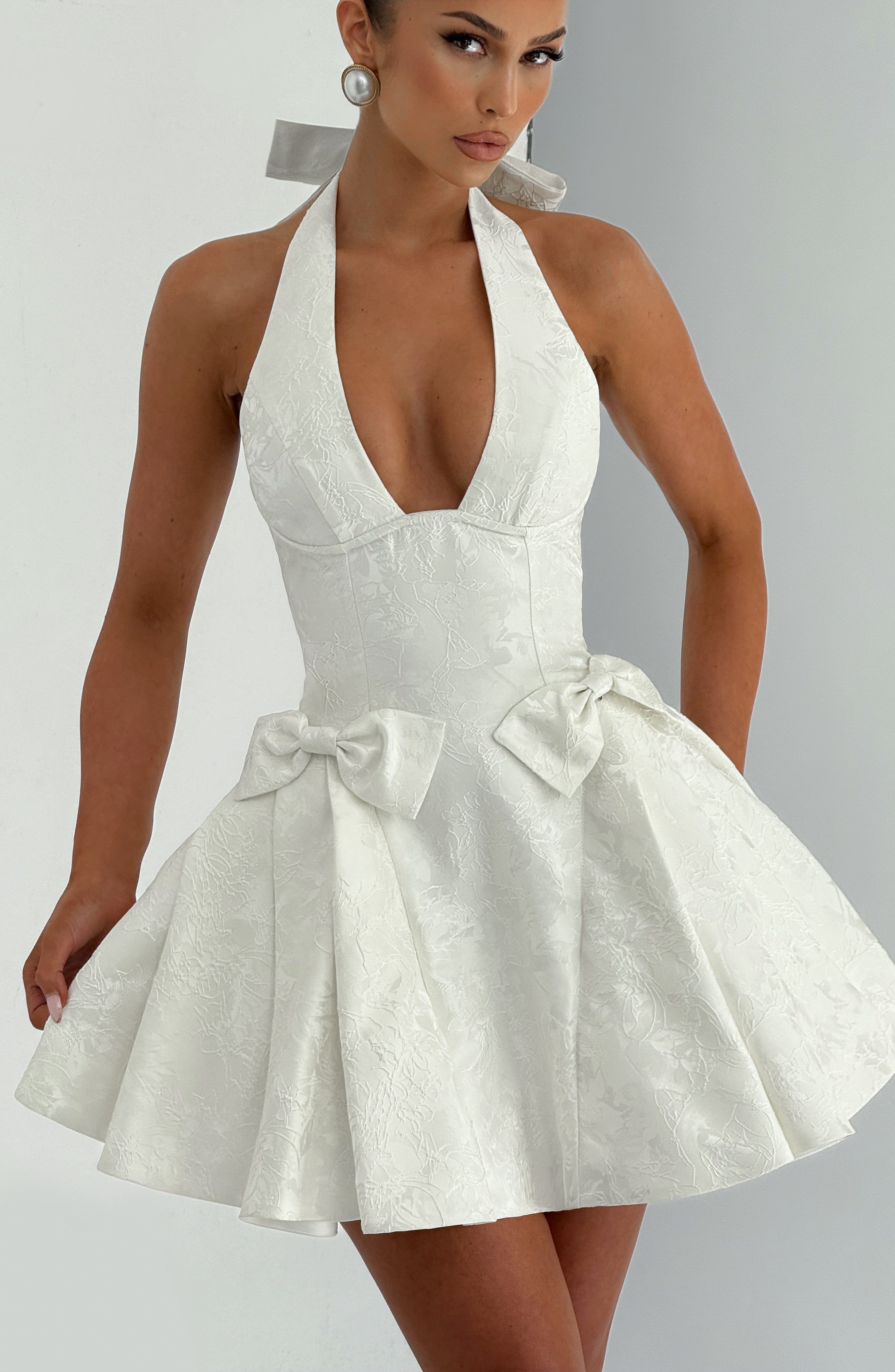 minilena Jocelyn Mini Dress Ivory