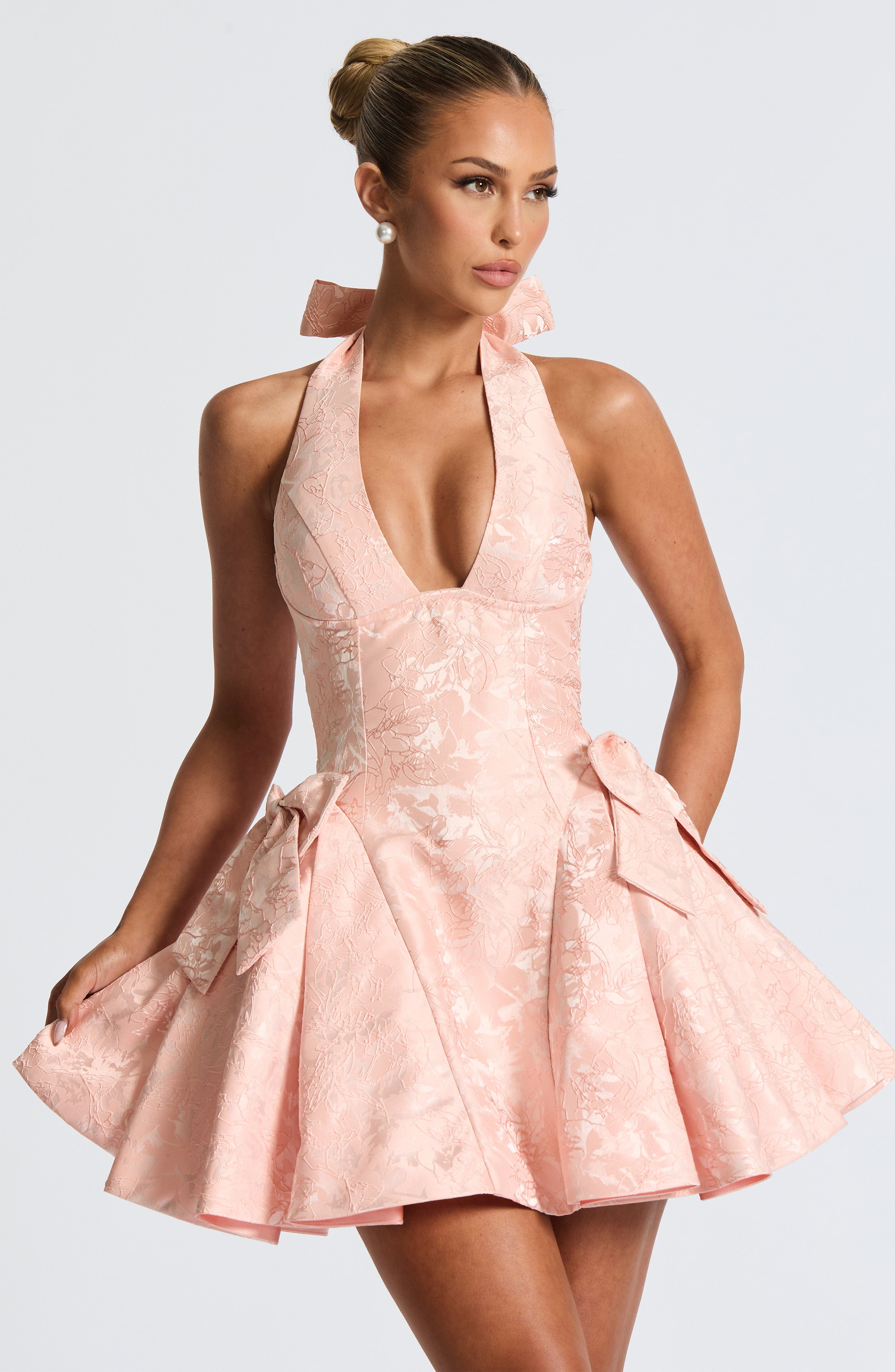 minilena Jocelyn Mini Dress Soft Peach