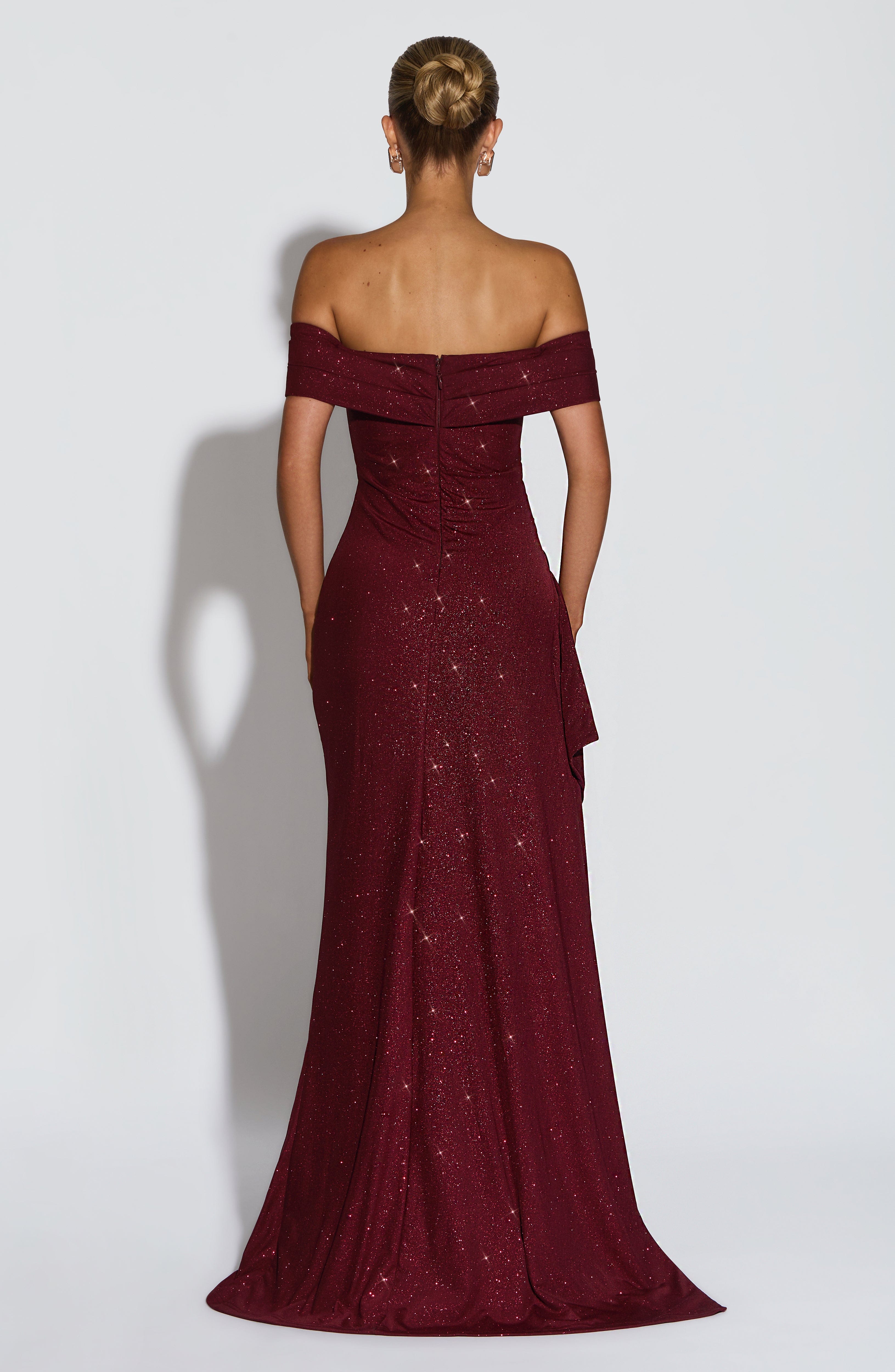 minilena Joyce Maxi Dress Wine Sparkle