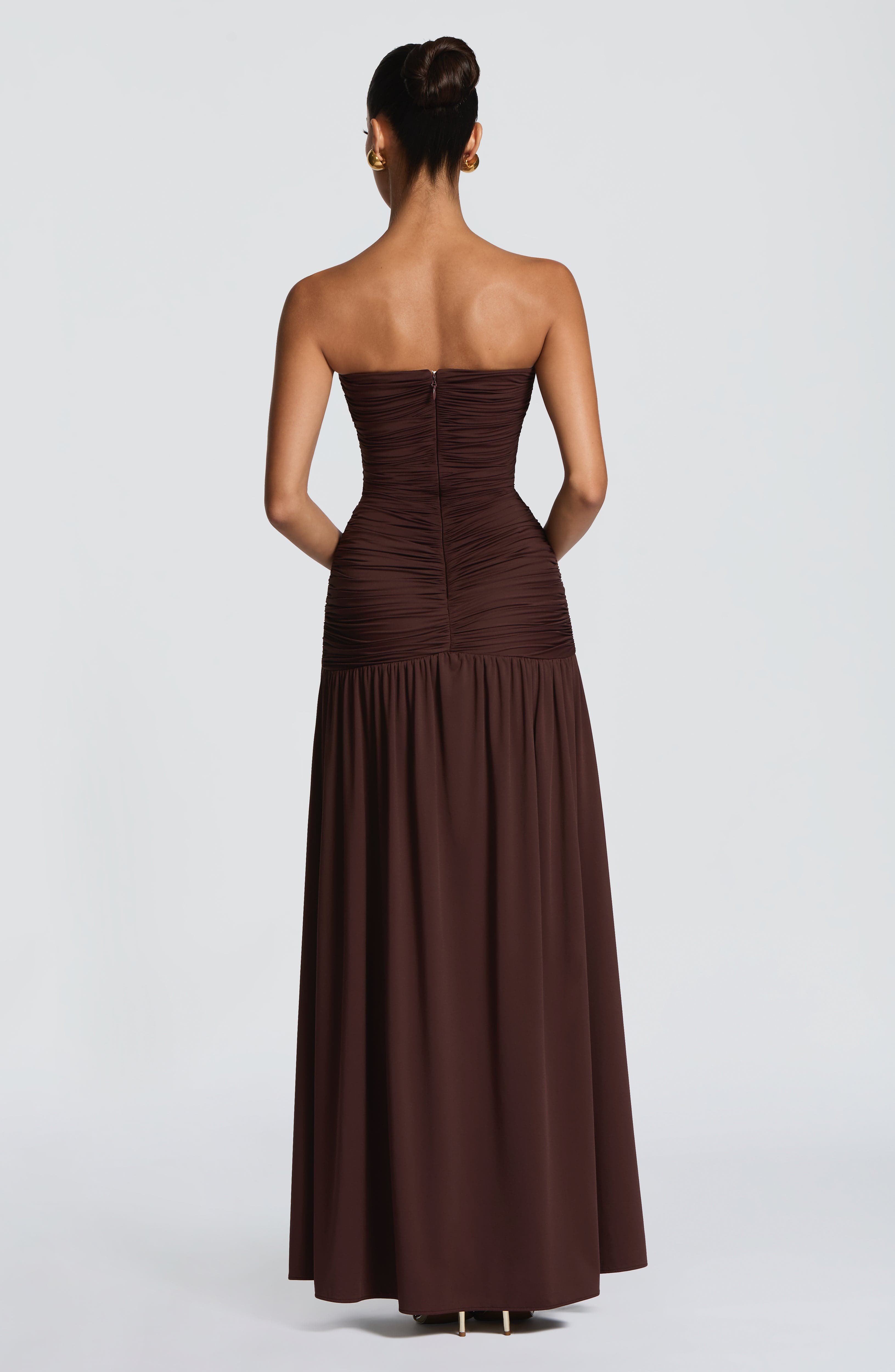 minilena Junia Maxi Dress Plum Brown