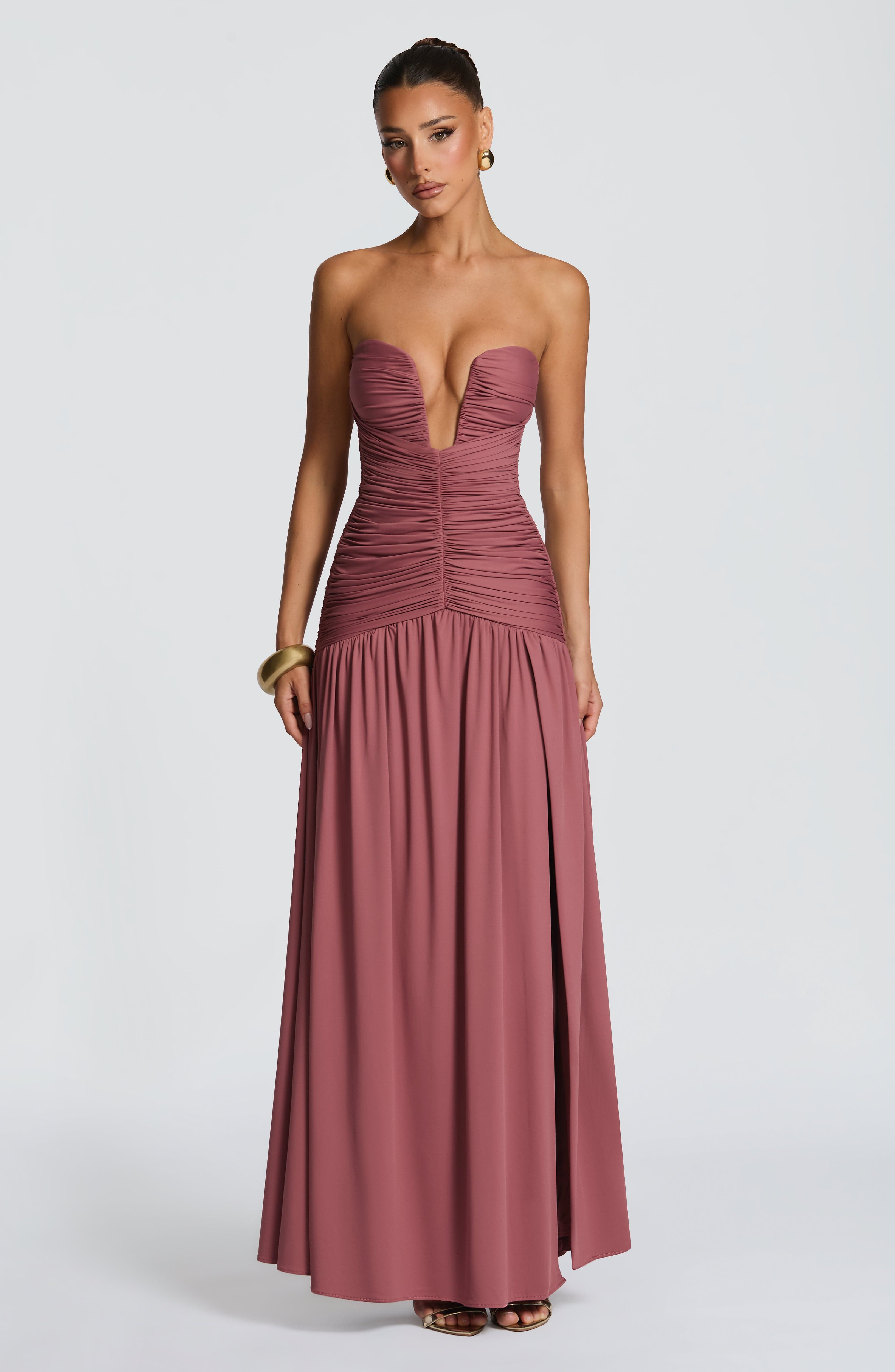 minilena Junia Maxi Dress Rose Brown