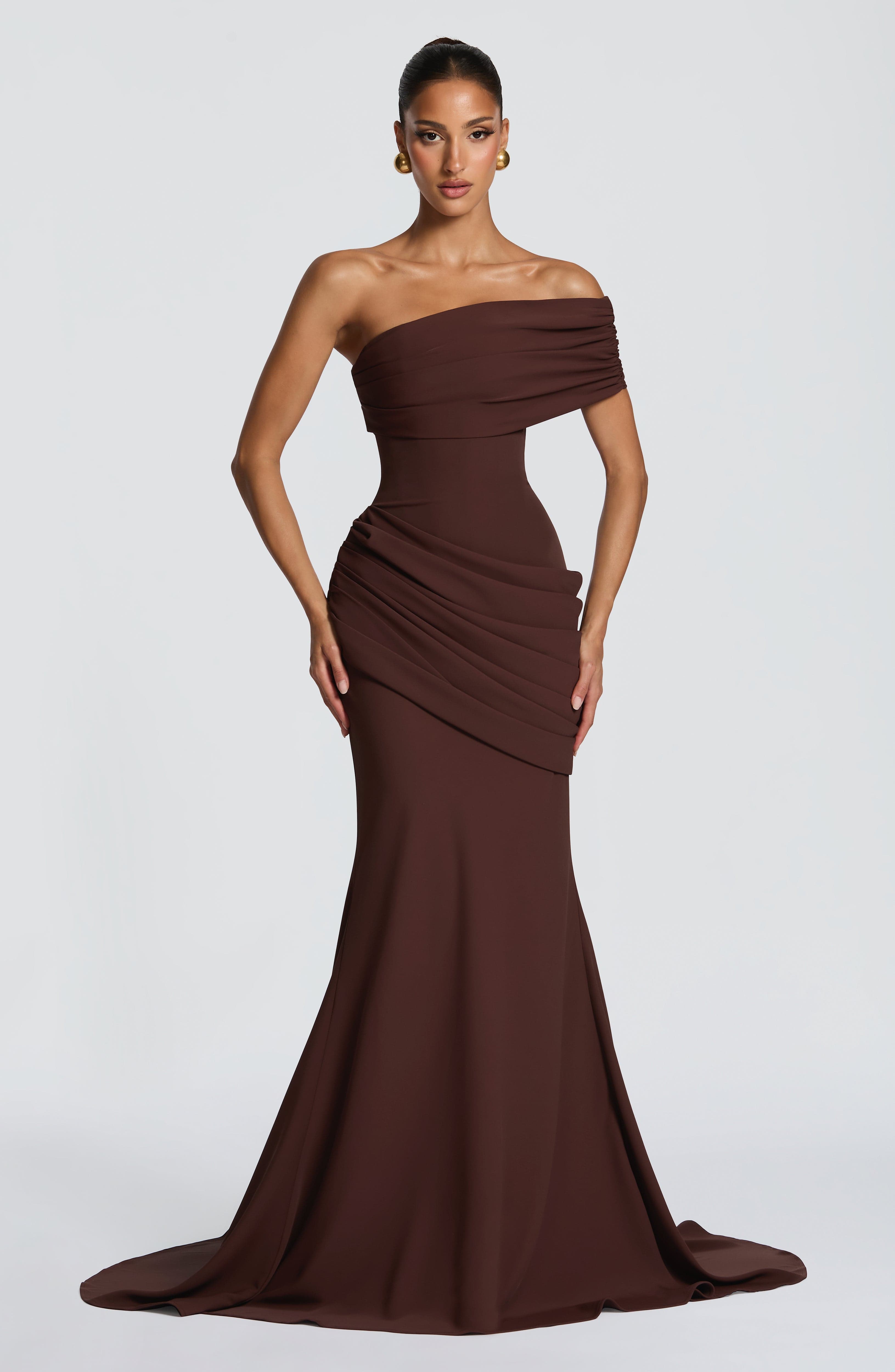 minilena Kasia Gown Plum Brown