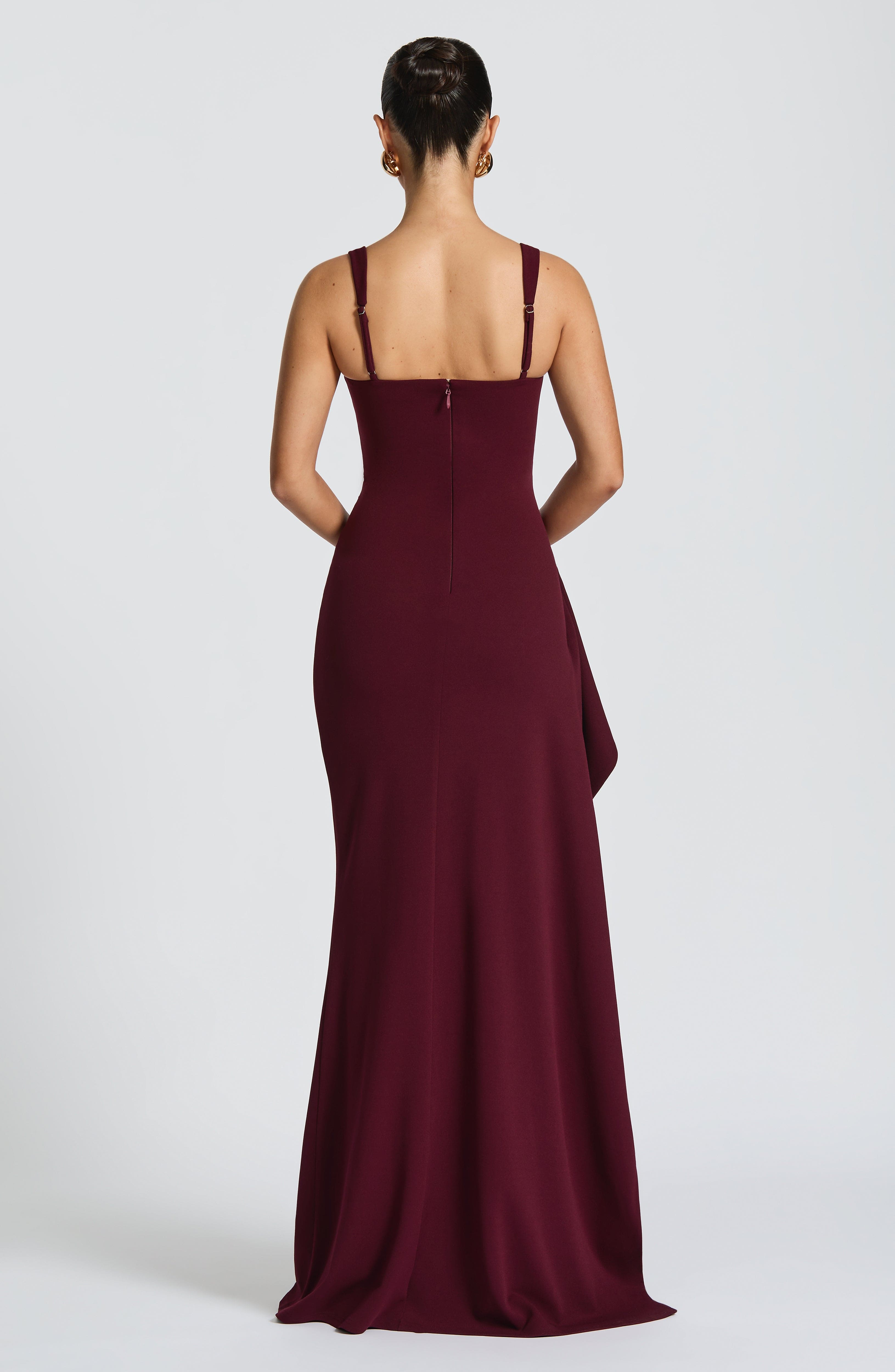 minilena Katana Maxi Dress Cherry Lacquer