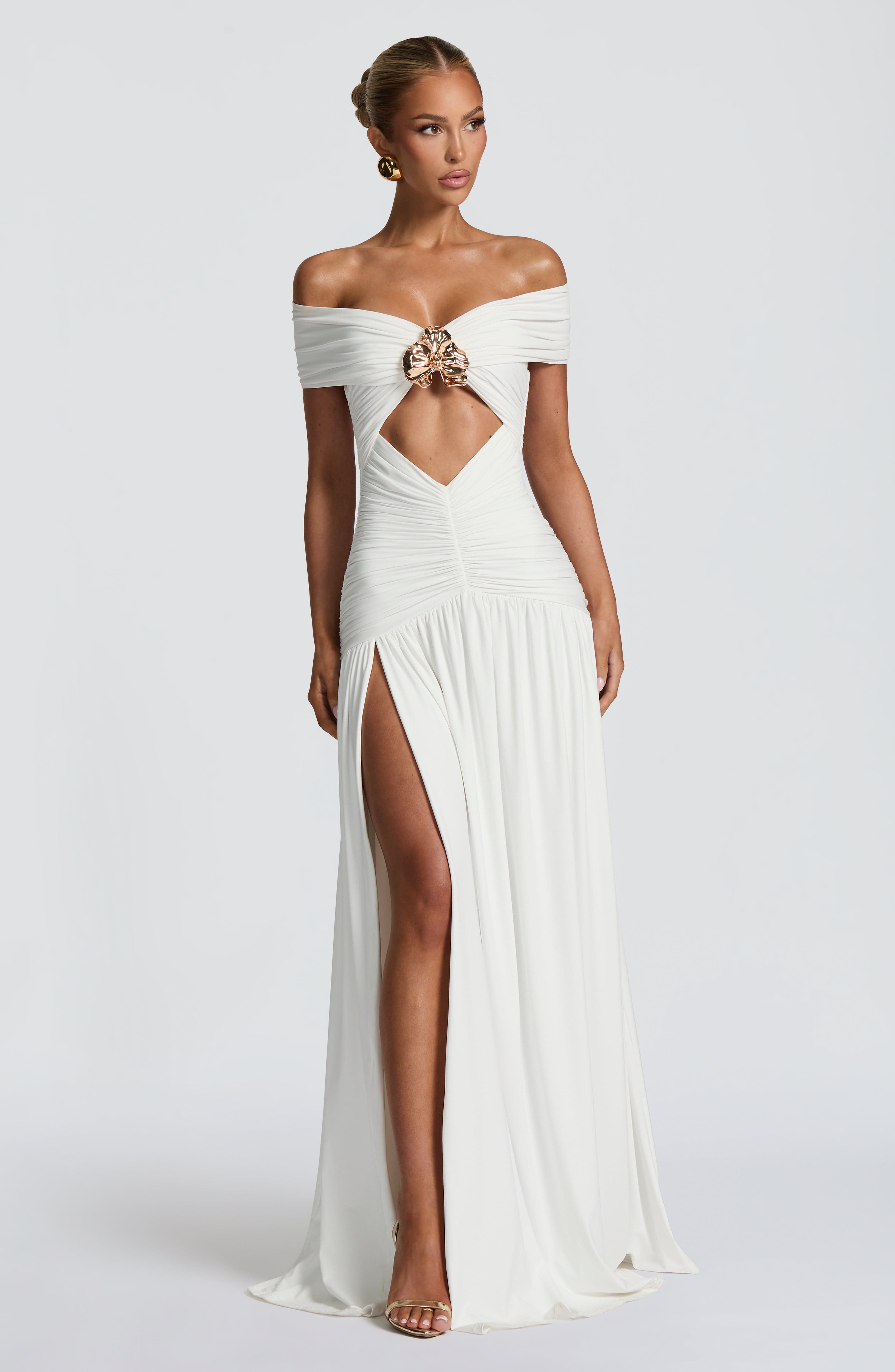 minilena Kathryn Maxi Dress White