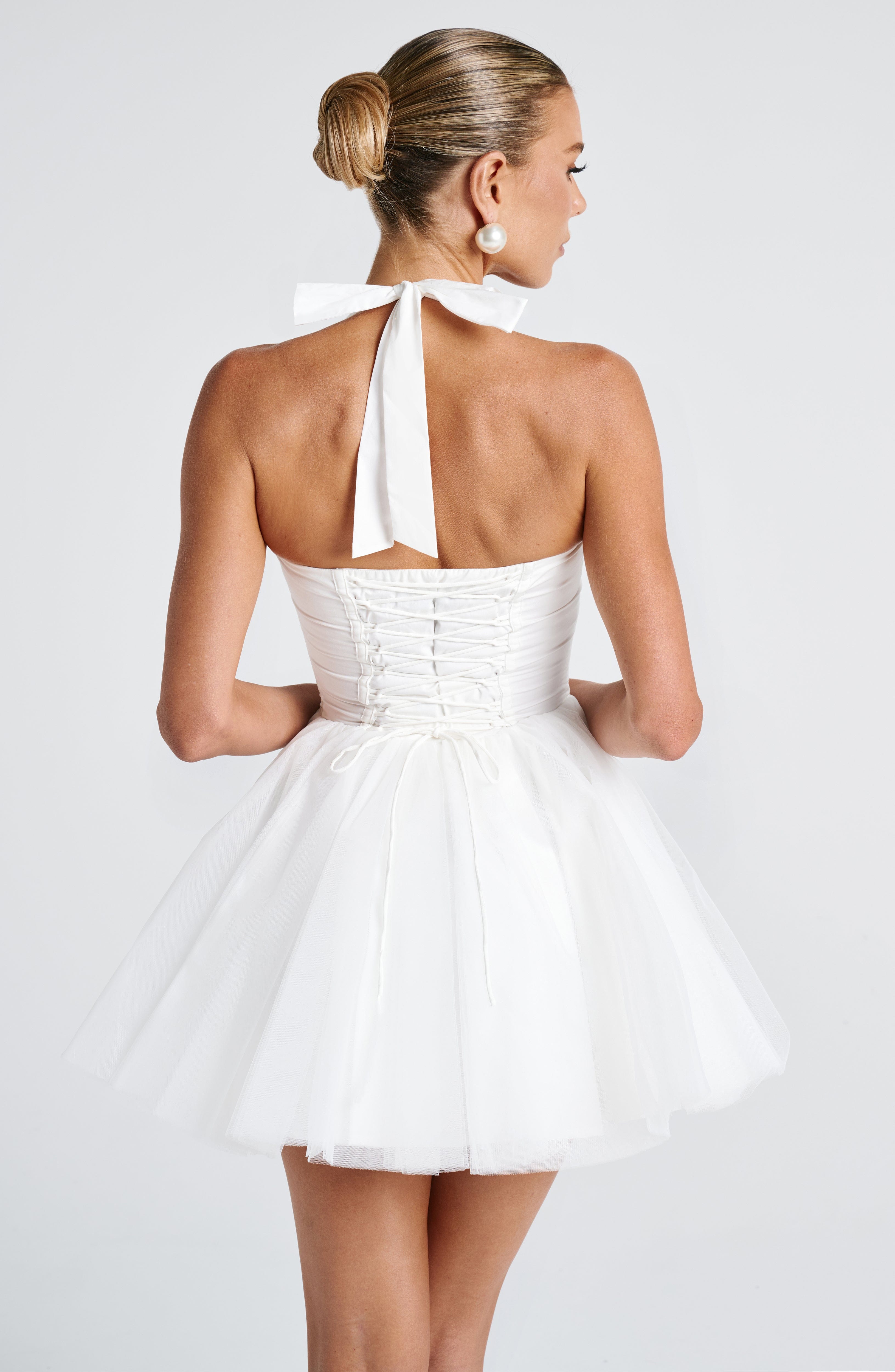 minilena Keely Mini Dress Ivory