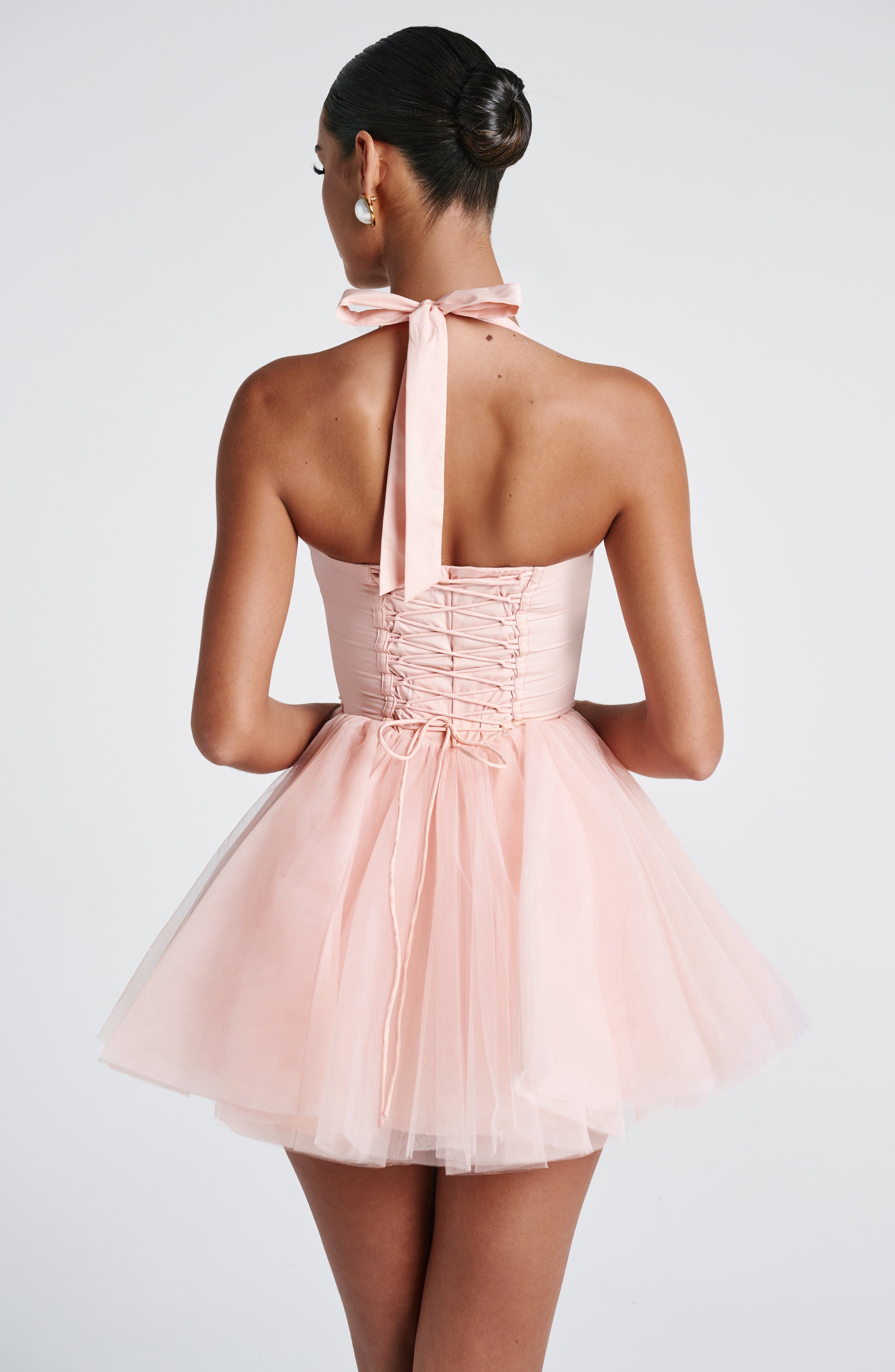 minilena Keely Mini Dress Soft Peach