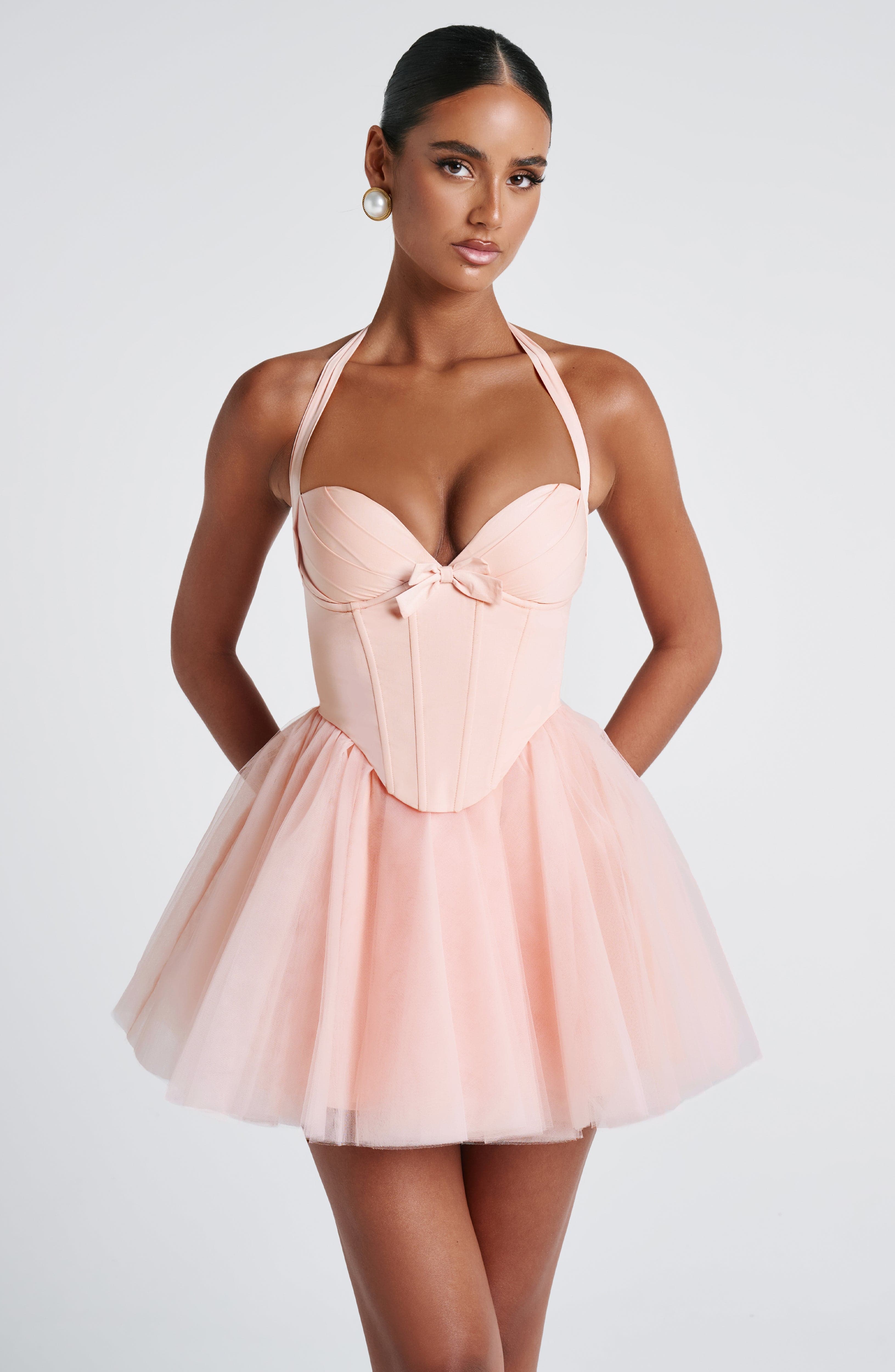 minilena Keely Mini Dress Soft Peach