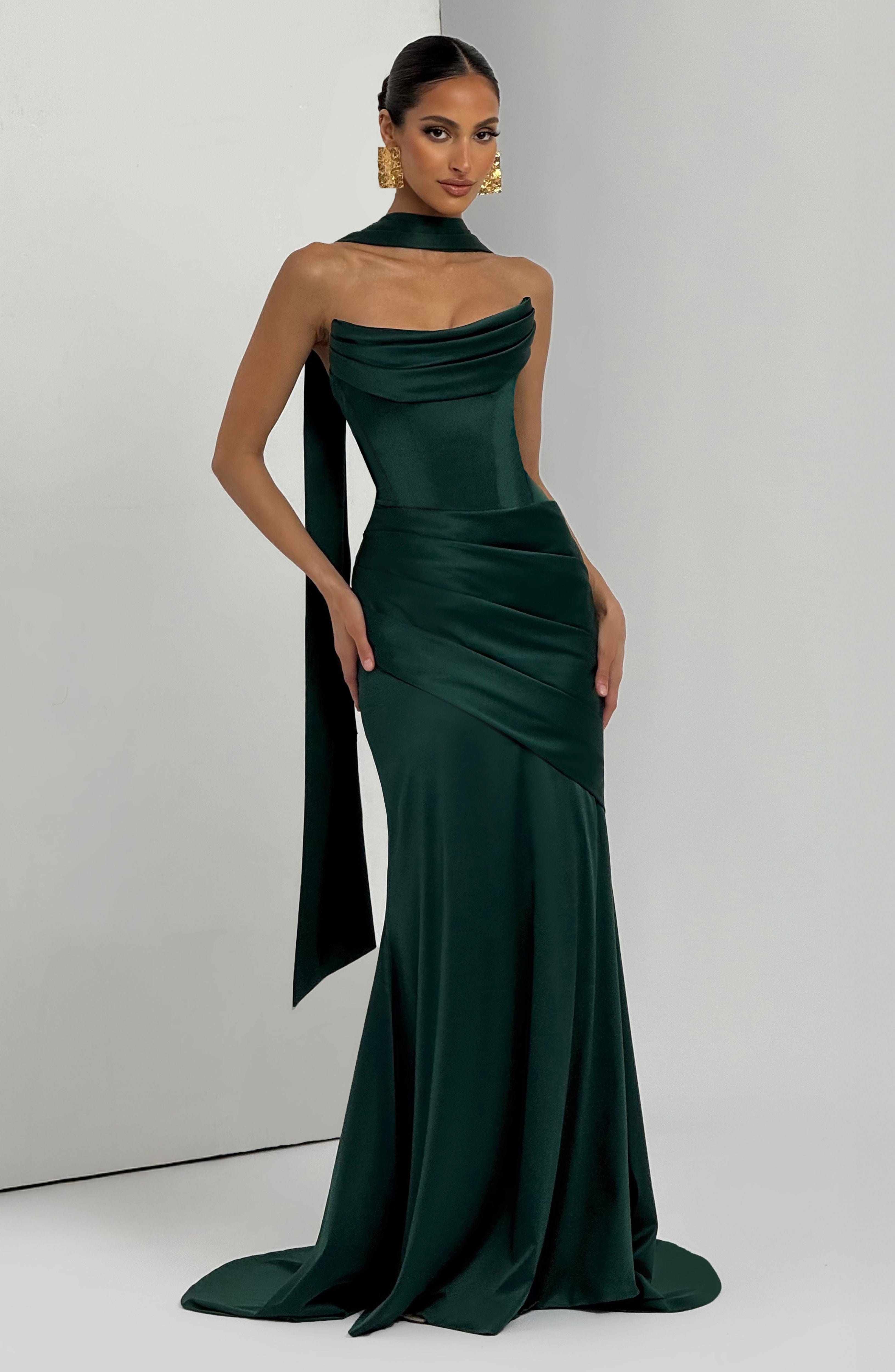 minilena Kensington Maxi Dress Emerald