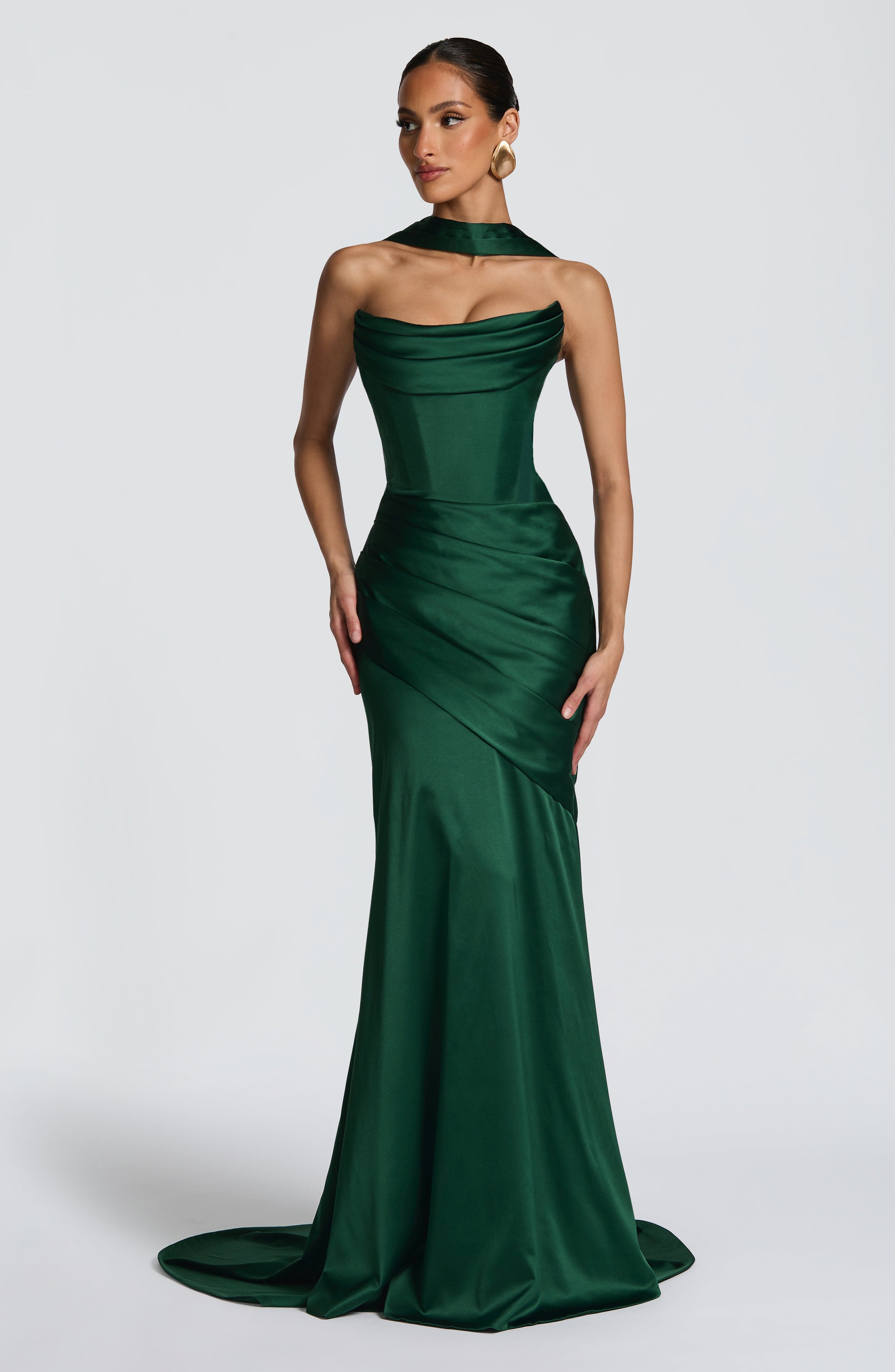 minilena Kensington Maxi Dress Emerald