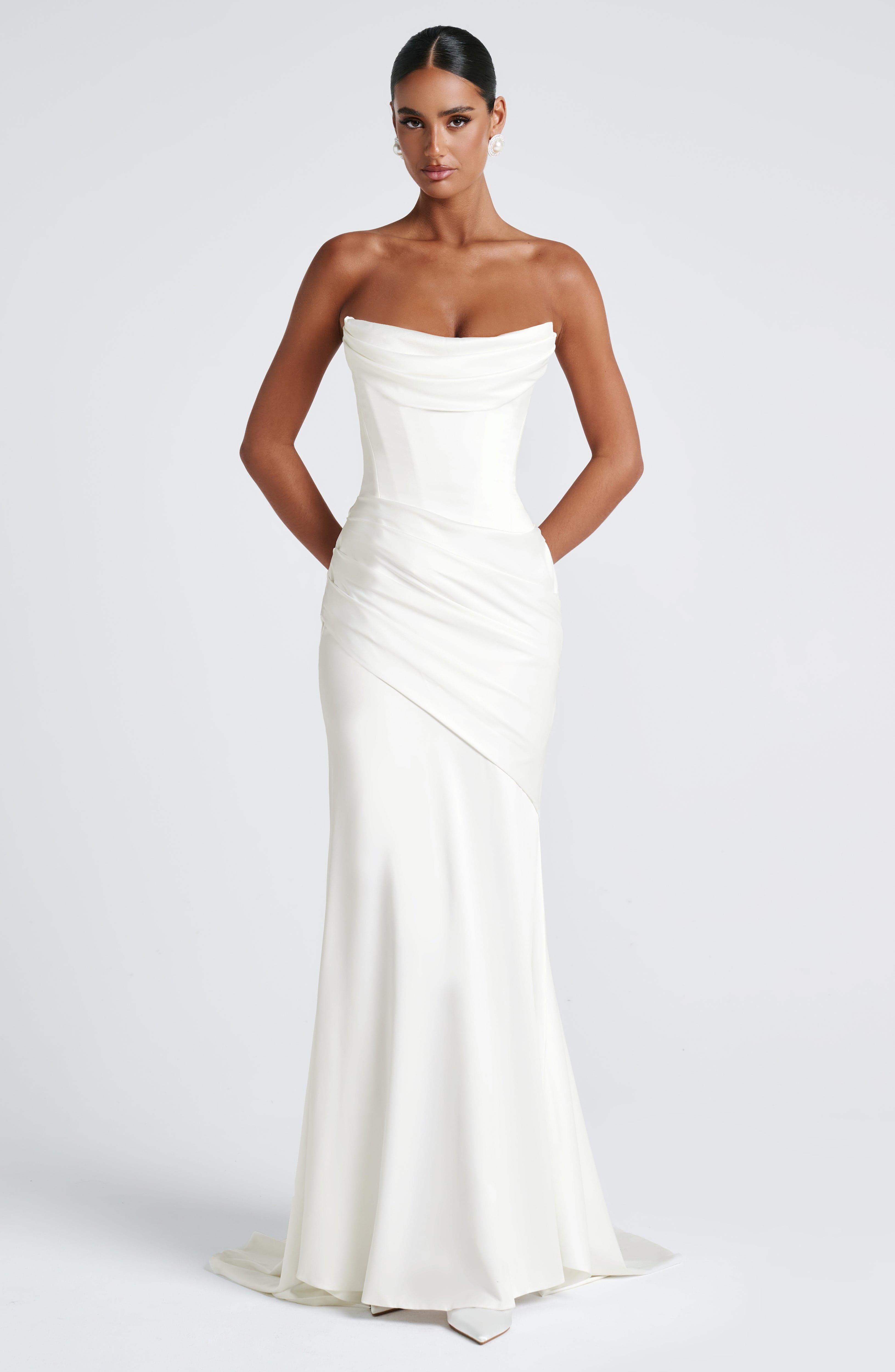 minilena Kensington Maxi Dress Ivory