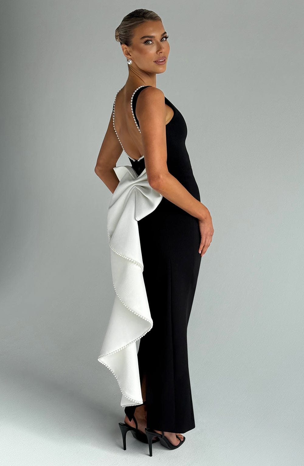 minilena Lana Midaxi Dress Black/White