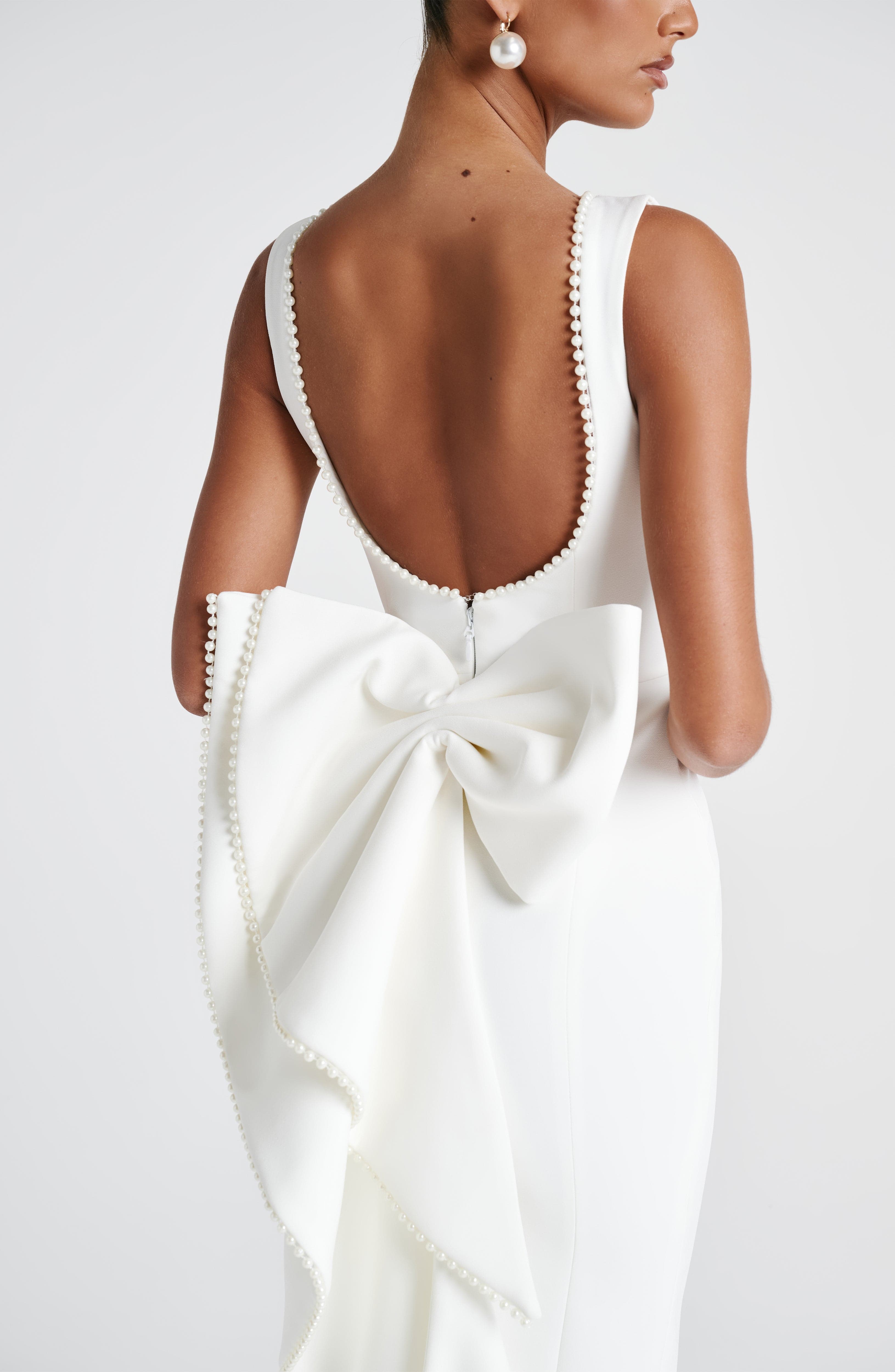 minilena Lana Midaxi Dress Ivory
