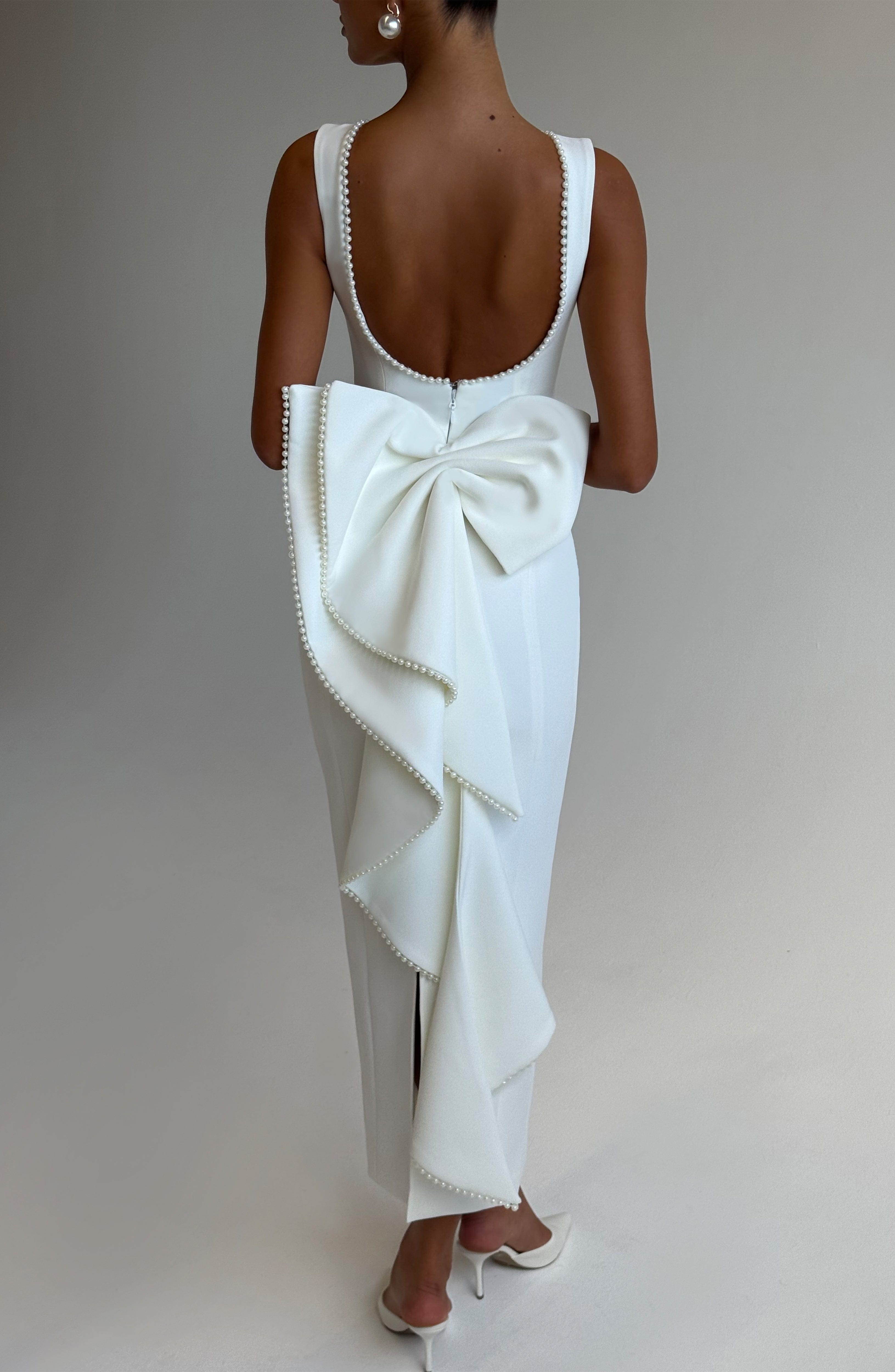 minilena Lana Midaxi Dress Ivory