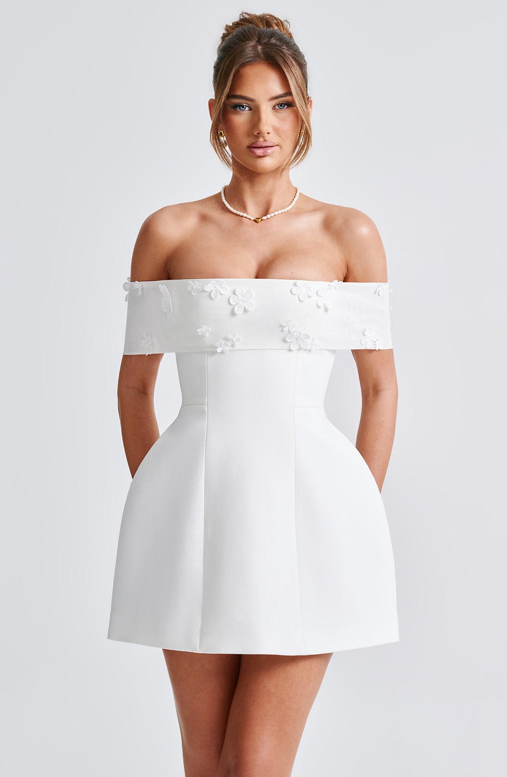 minilena Laurel Mini Dress Ivory