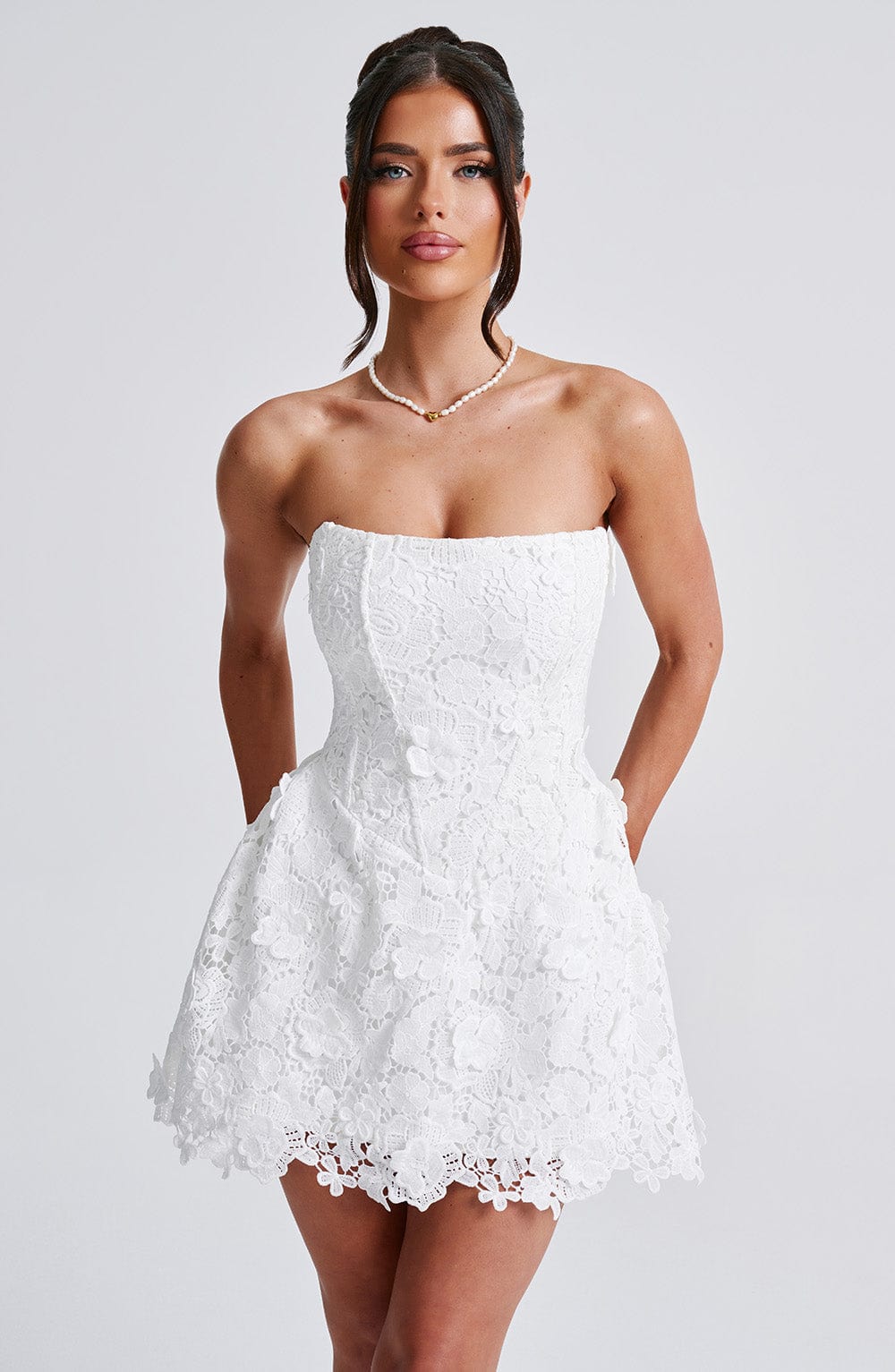 minilena Leona Mini Dress Ivory