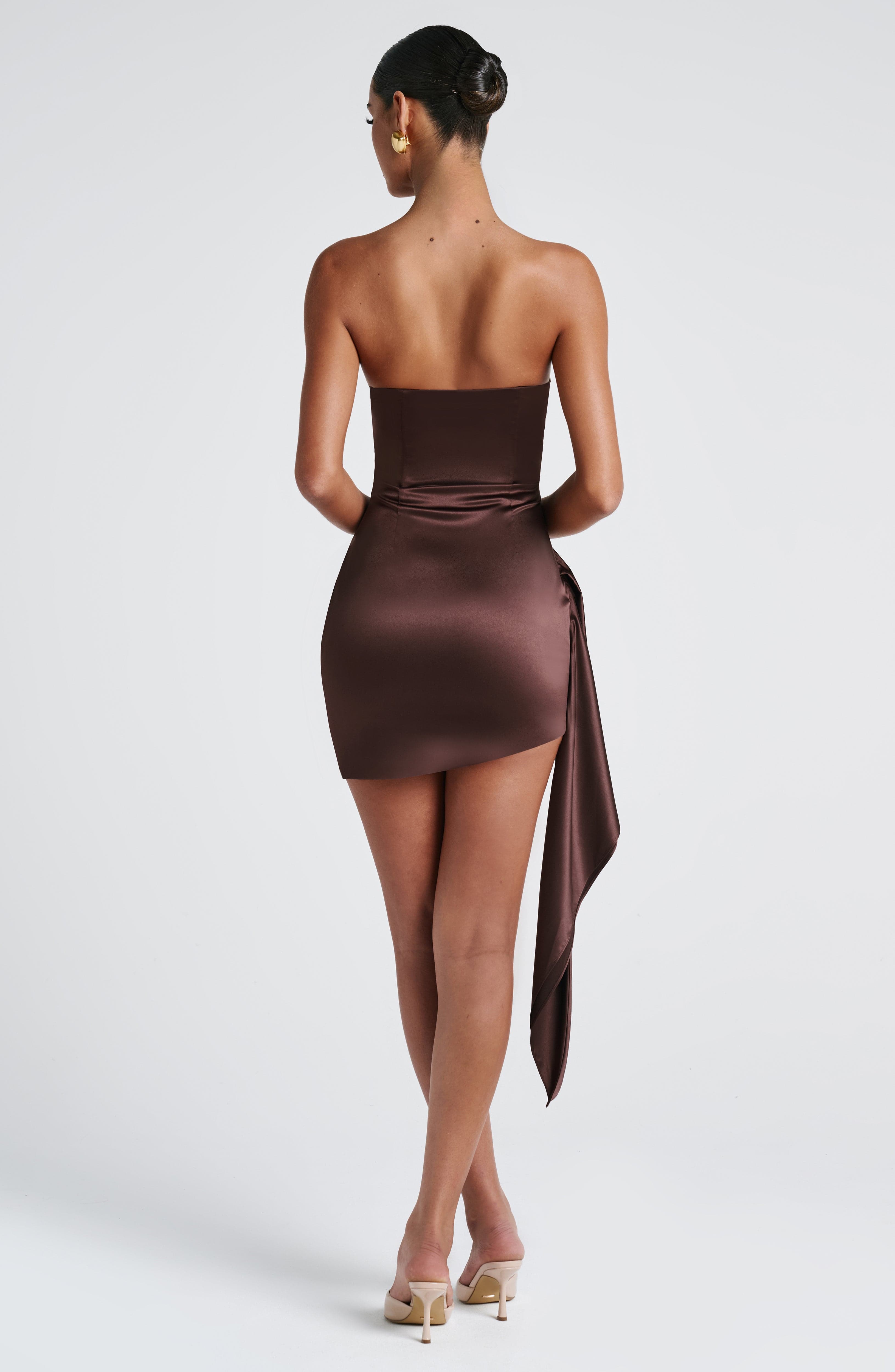 minilena Leoni Mini Dress Plum Brown