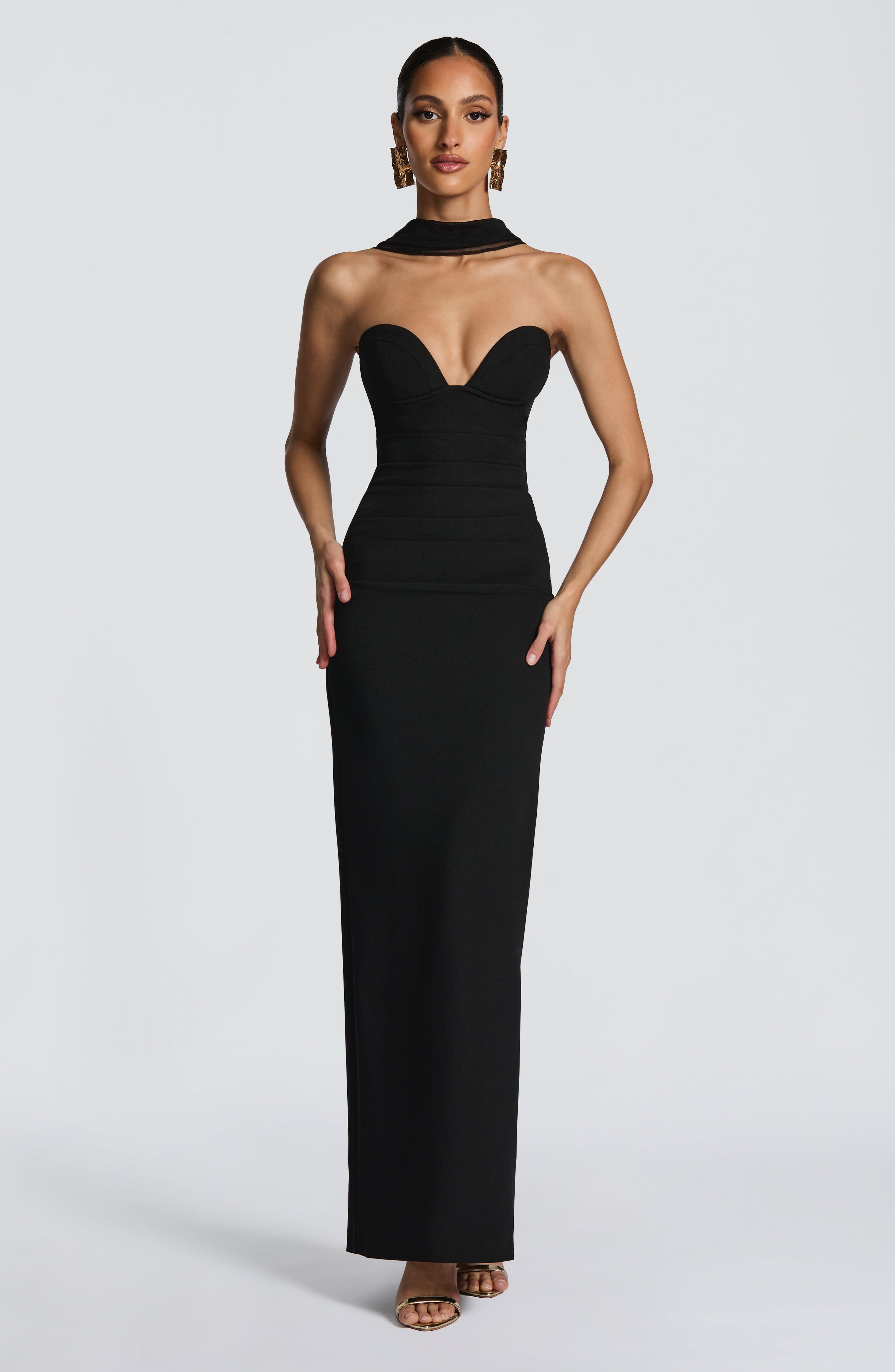 minilena Lindsey Maxi Dress Black