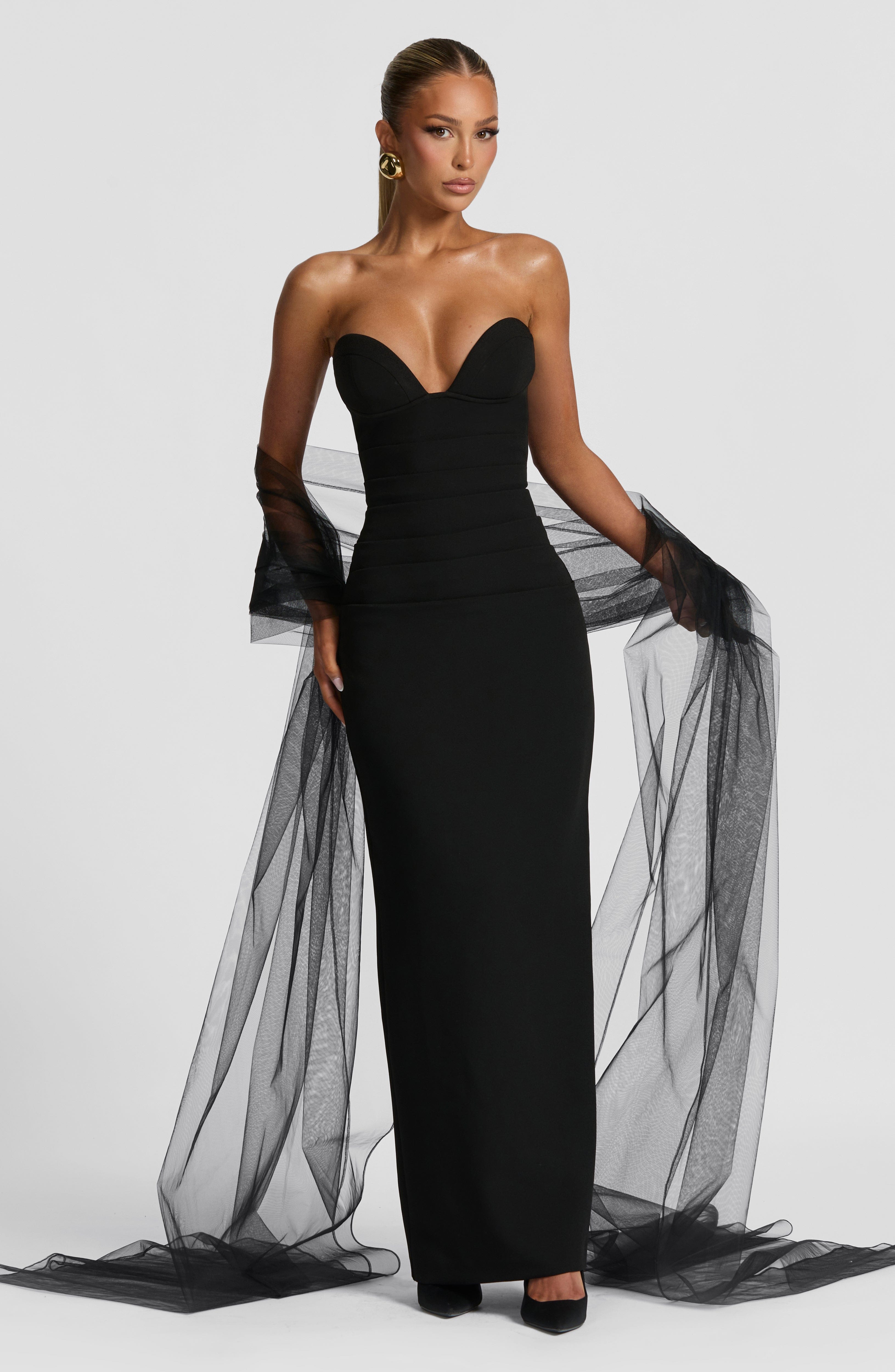 minilena Lindsey Maxi Dress Black