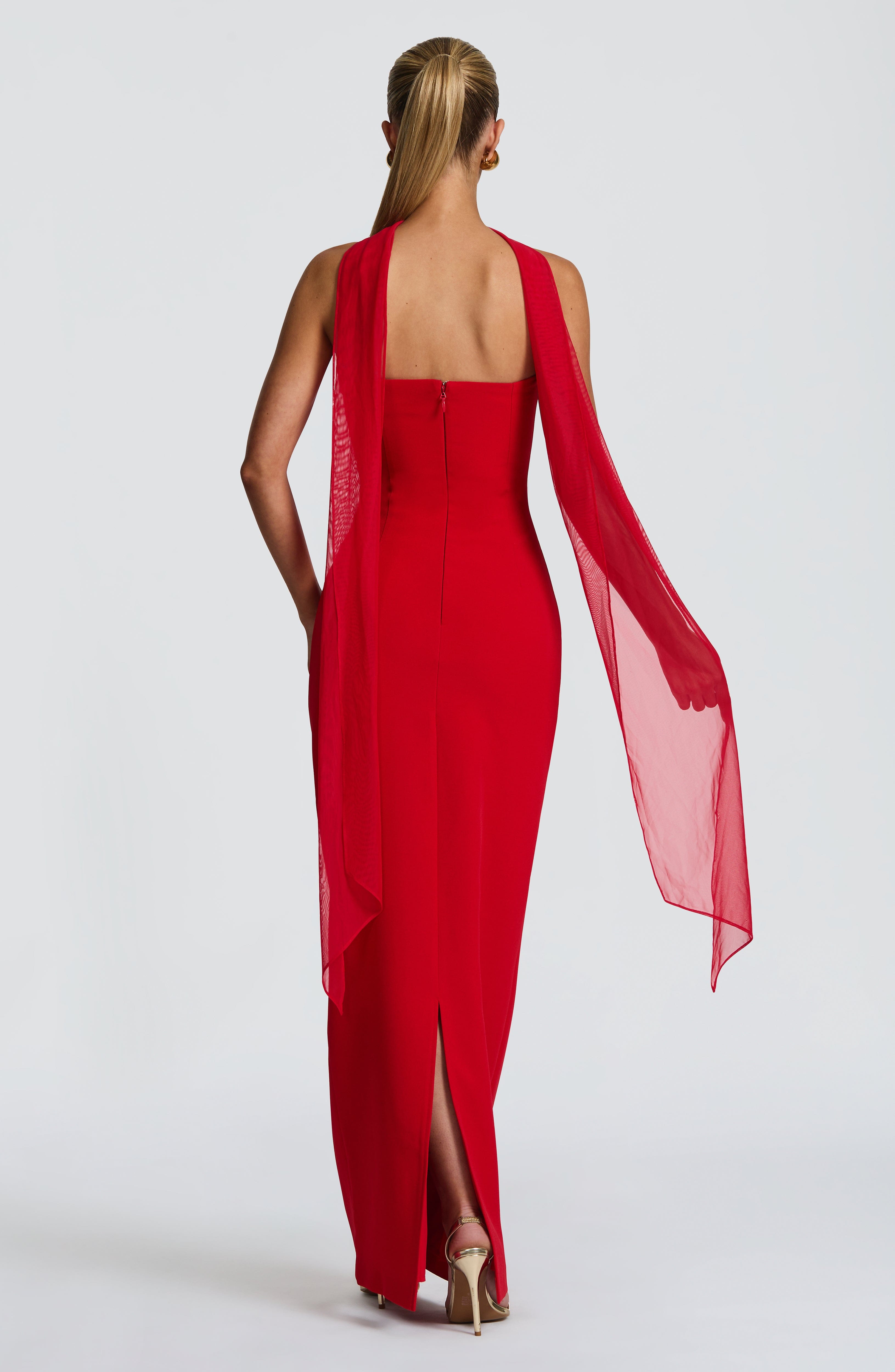 minilena Lindsey Maxi Dress Red