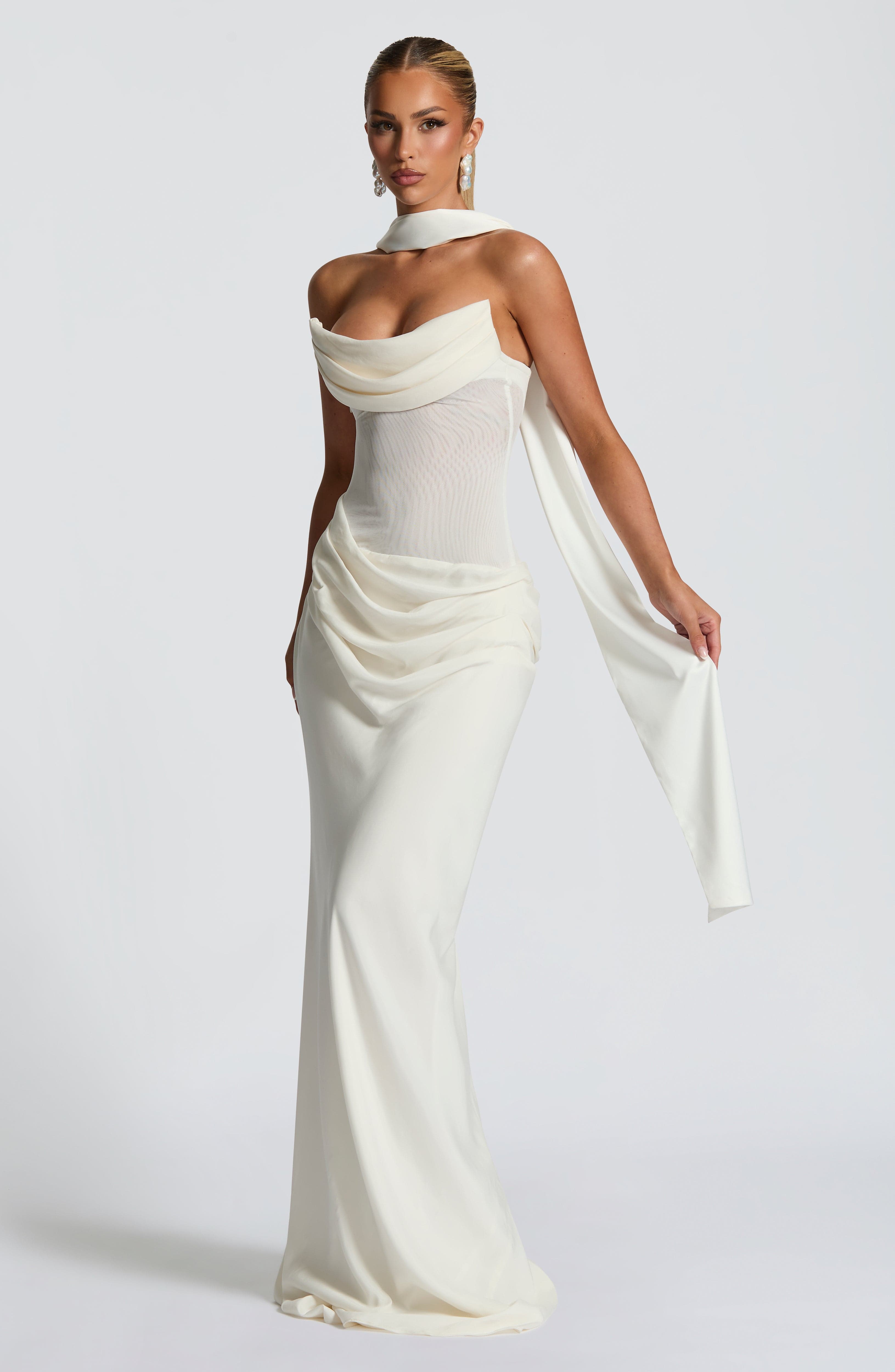 minilena Liora Maxi Dress Ivory