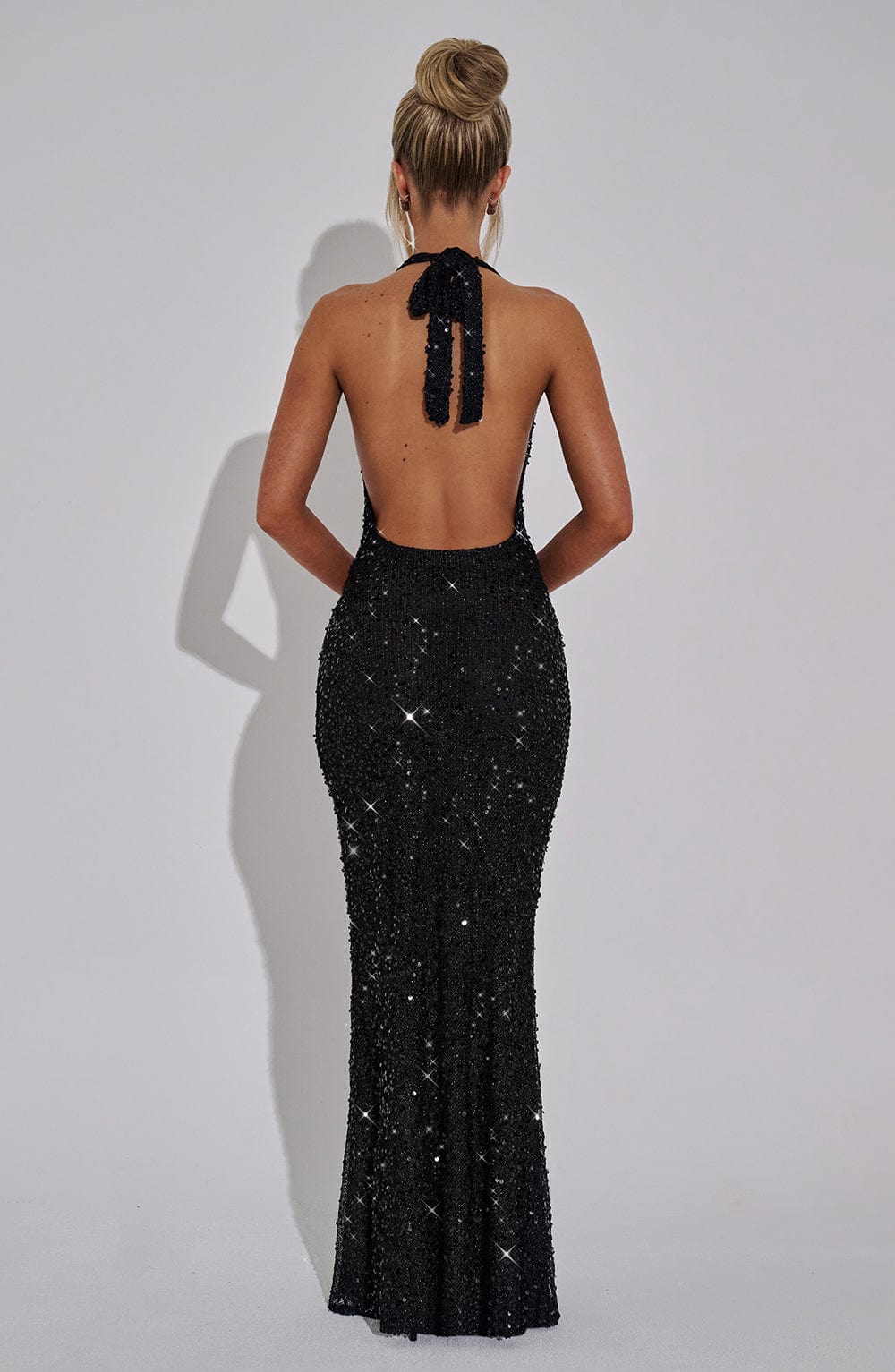 minilena Lorena Maxi Dress Black Lined