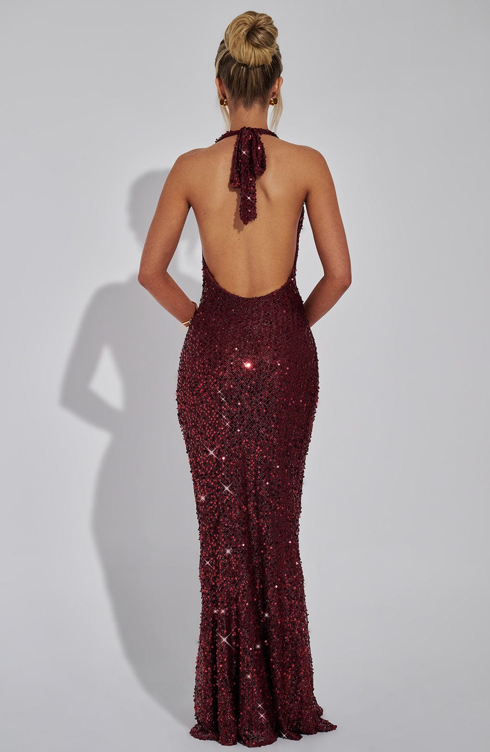 minilena Lorena Maxi Dress Wine Lined