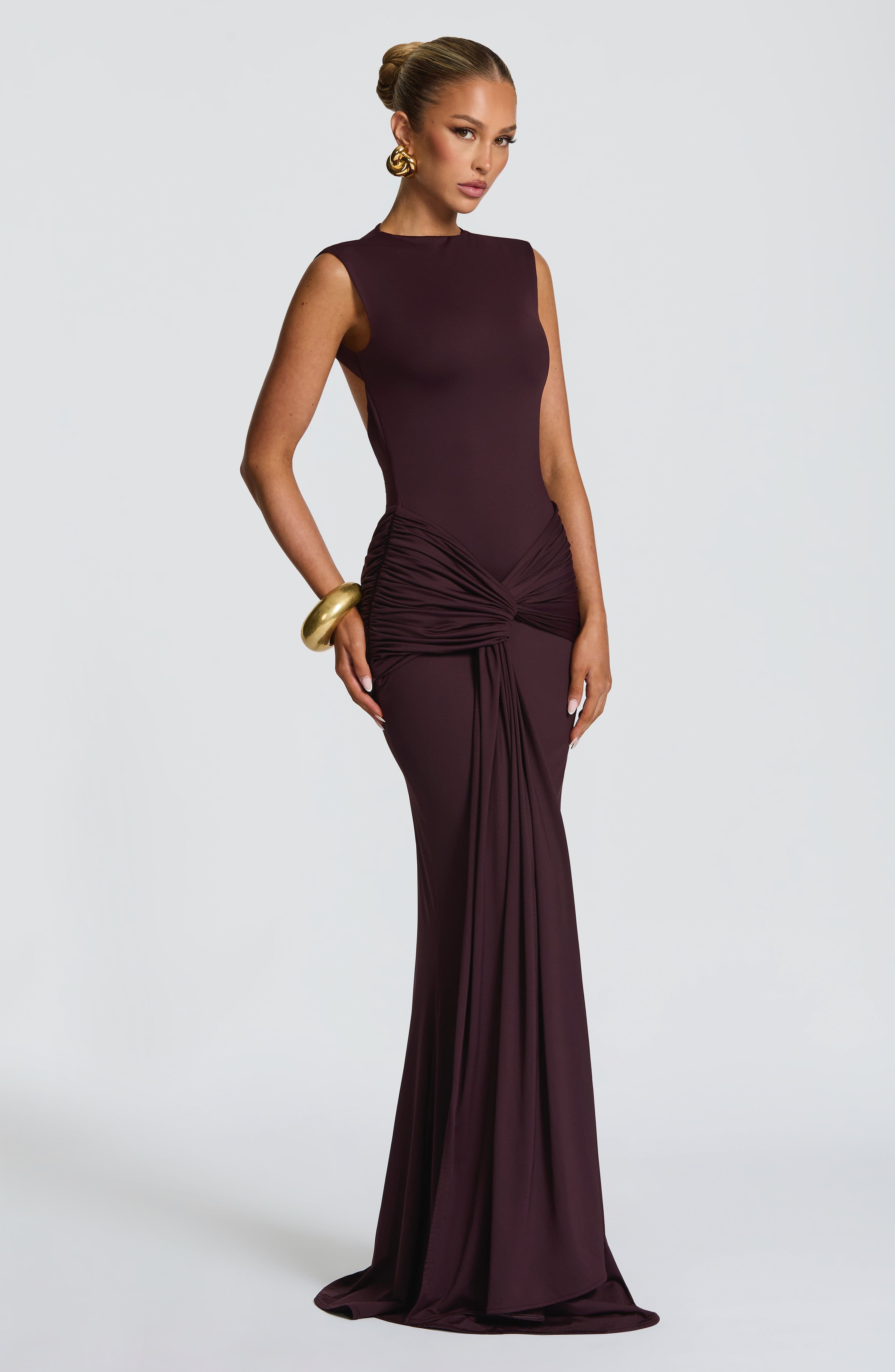 minilena Lorenza Maxi Dress Plum