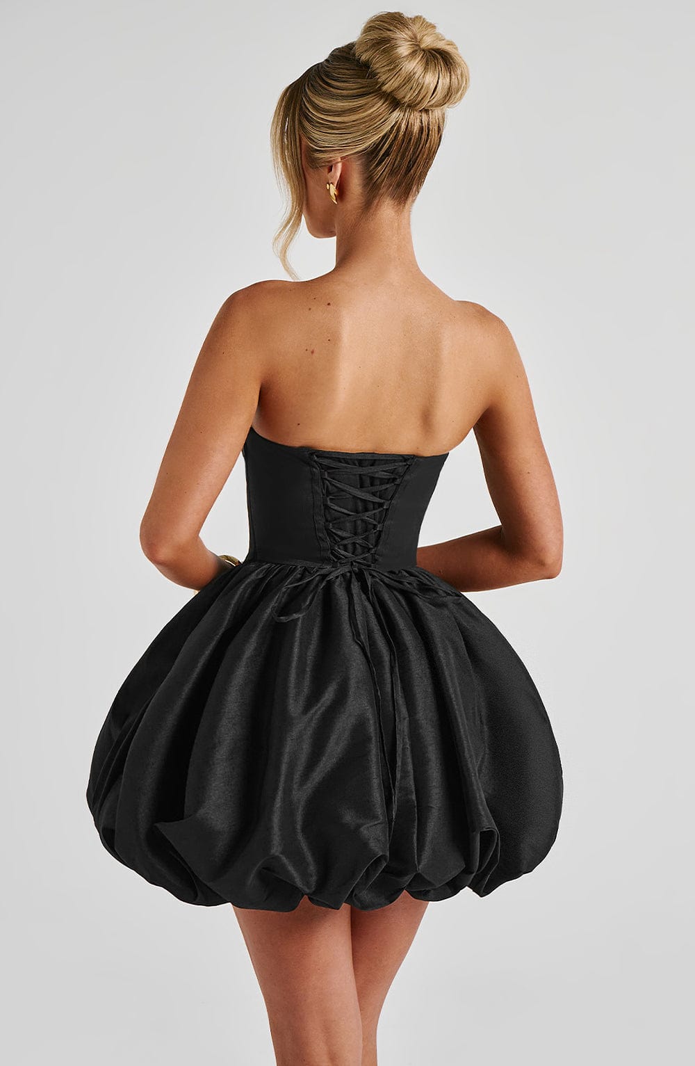 minilena Lotus Mini Dress Black