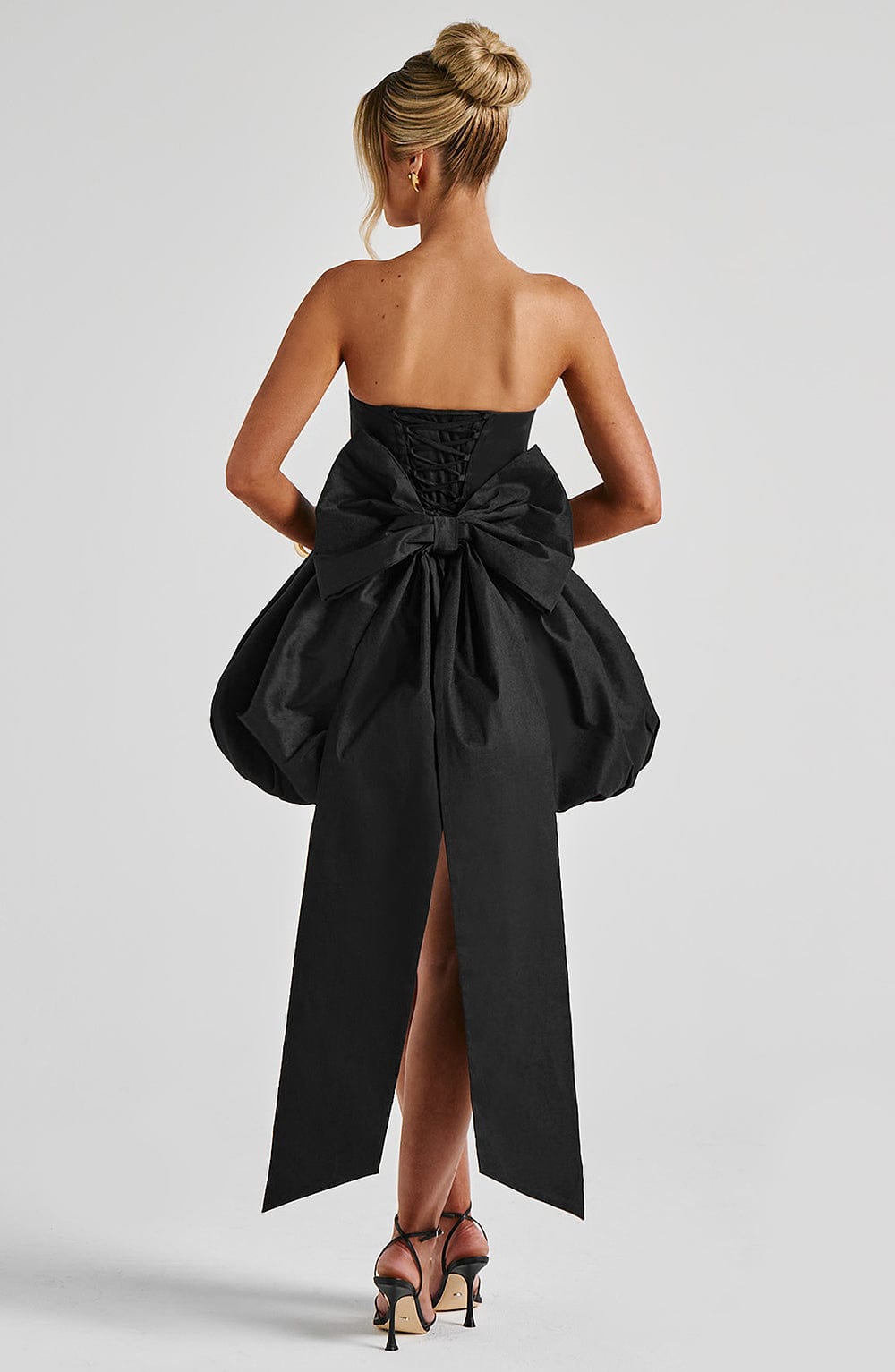 minilena Lotus Mini Dress Black
