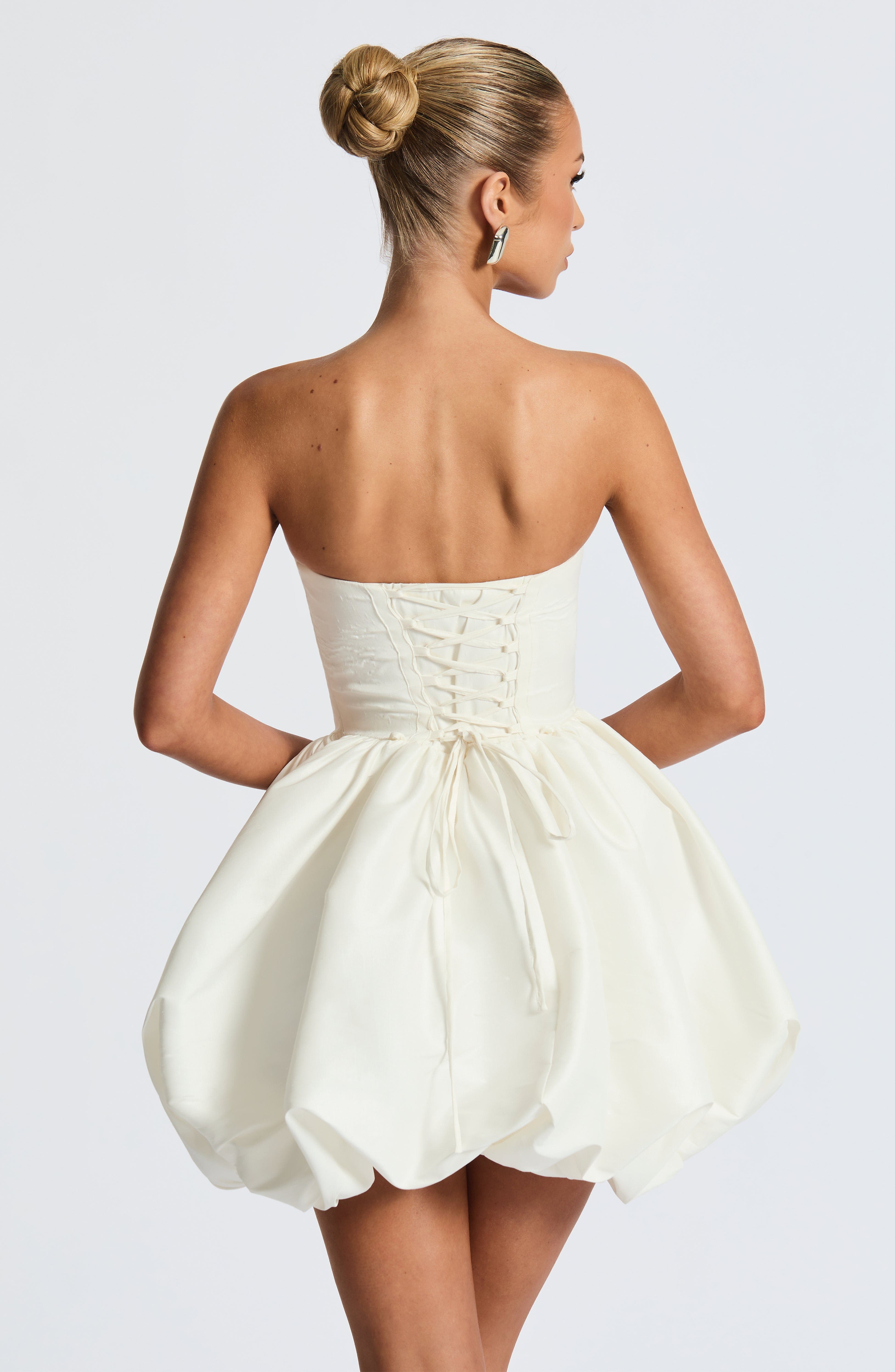 minilena Lotus Mini Dress Ivory