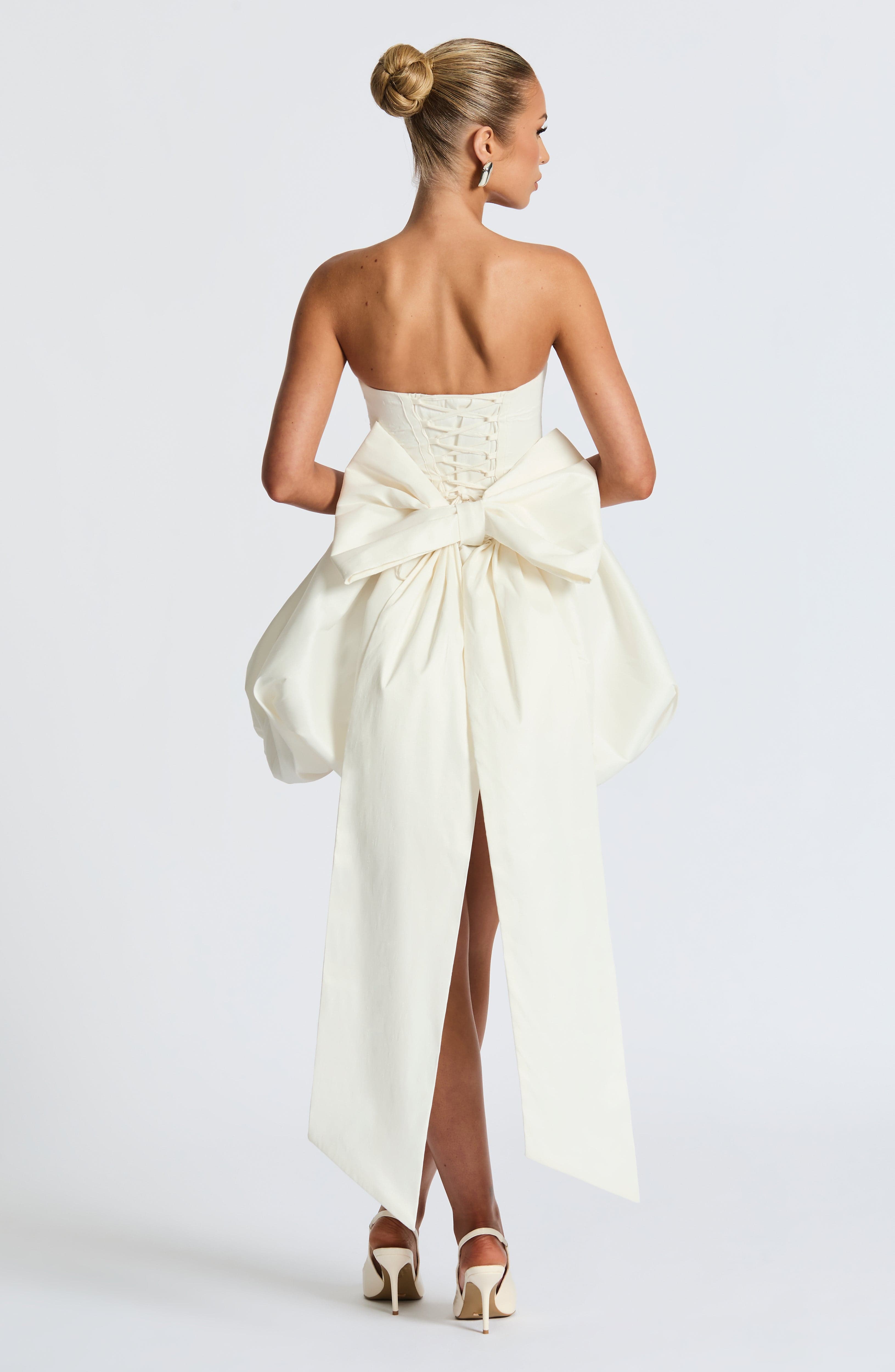 minilena Lotus Mini Dress Ivory