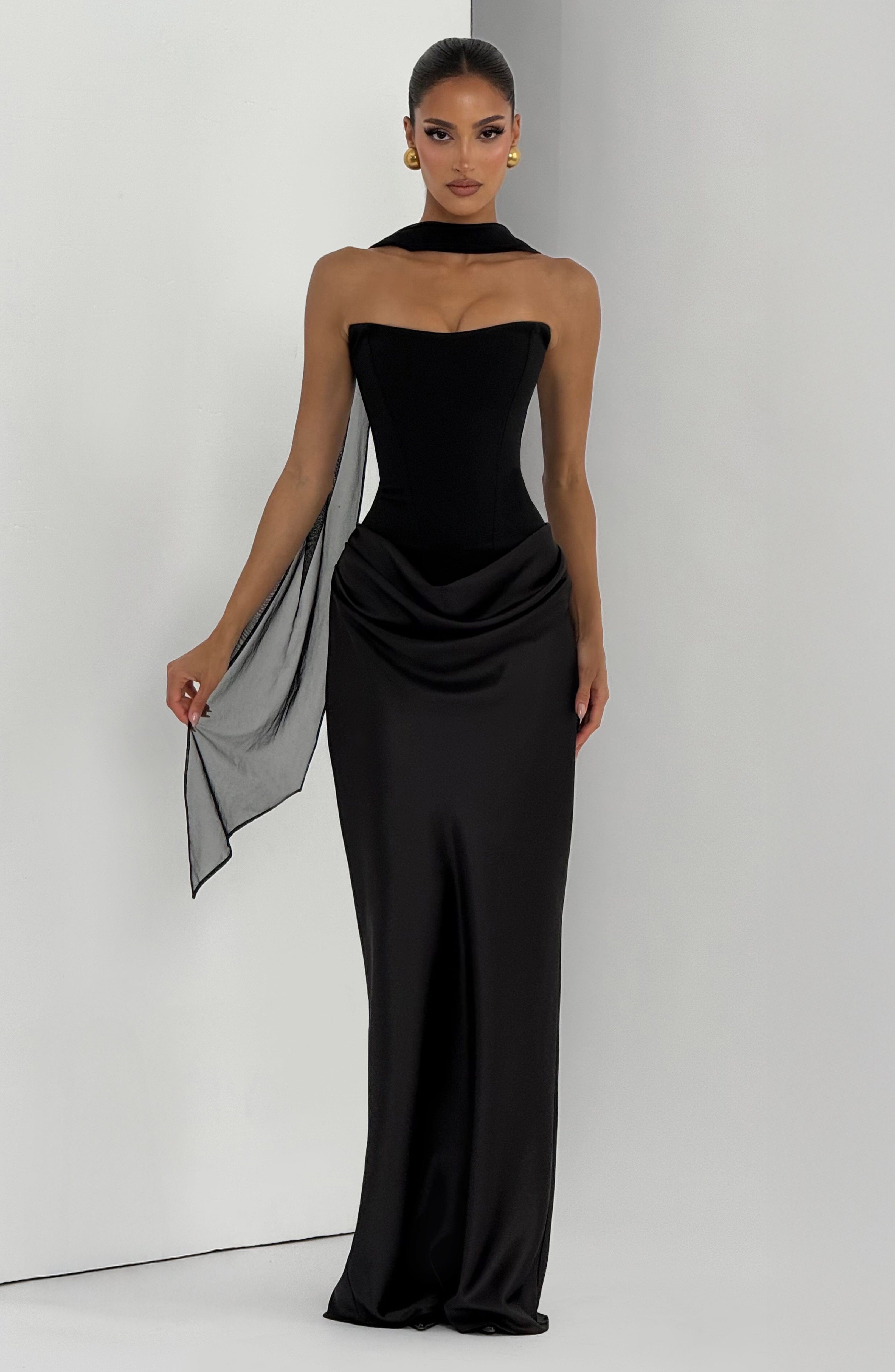 minilena Maggie Maxi Dress Black