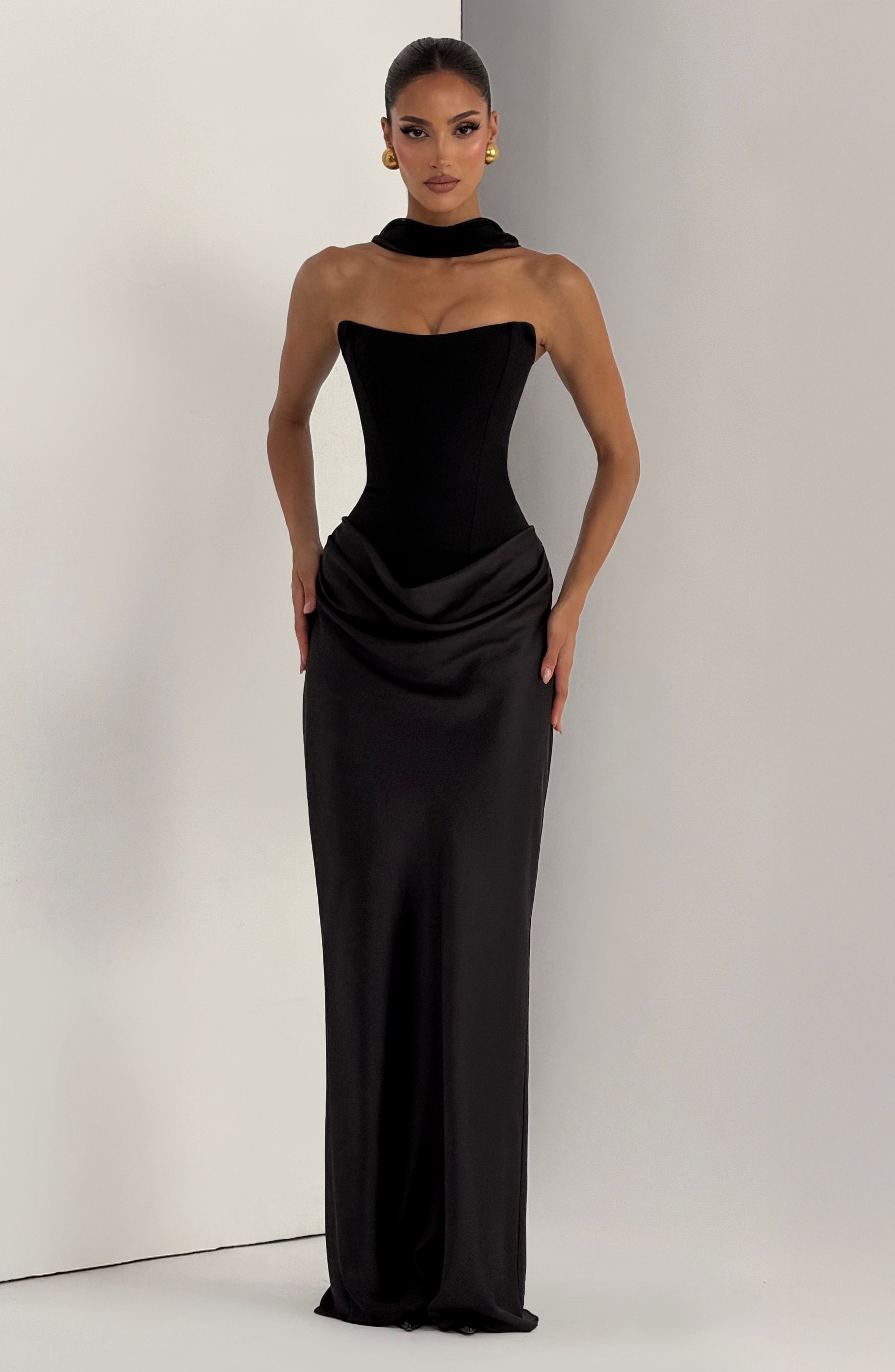 minilena Maggie Maxi Dress Black