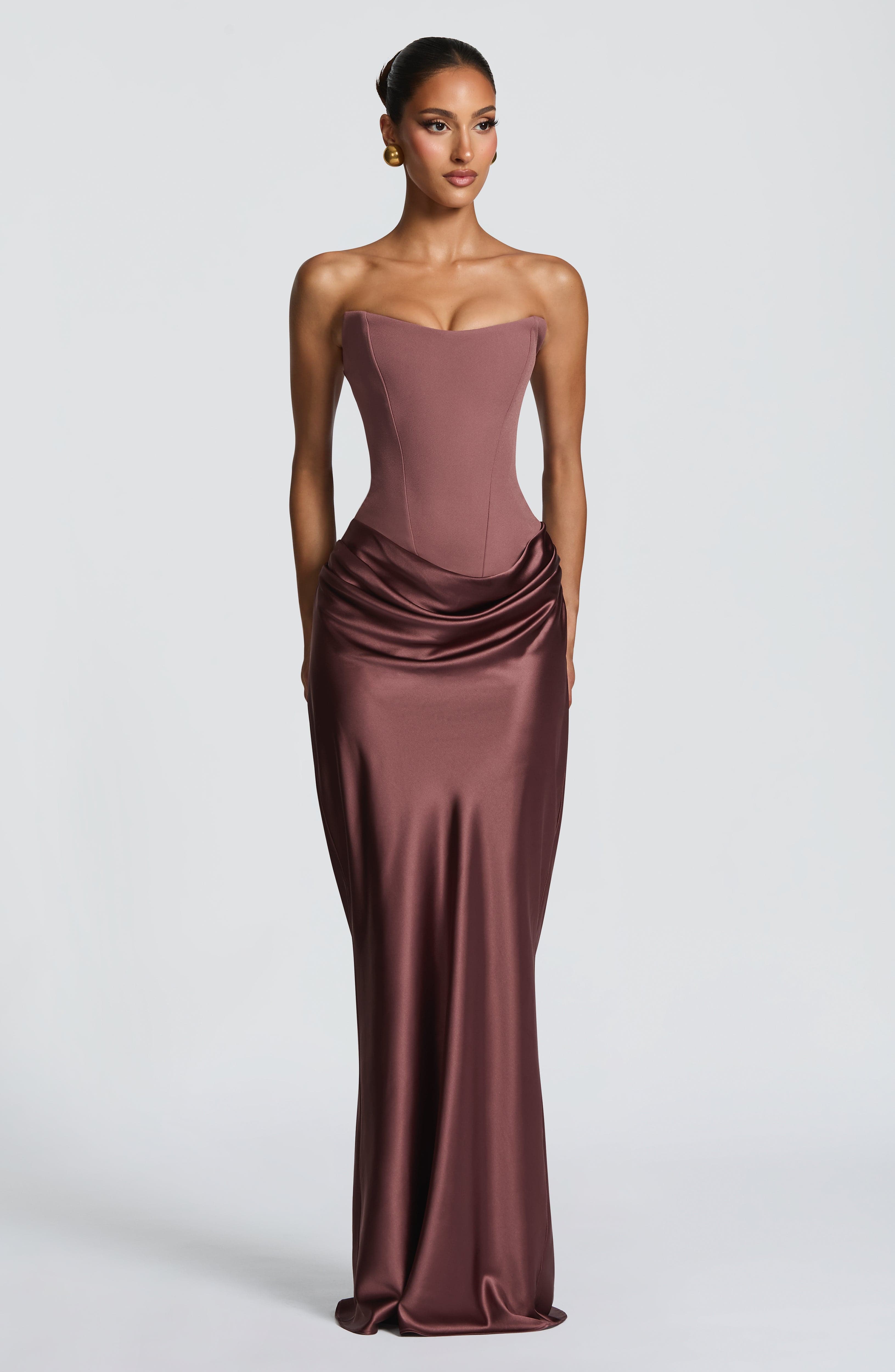 minilena Maggie Maxi Dress Dusty Rose